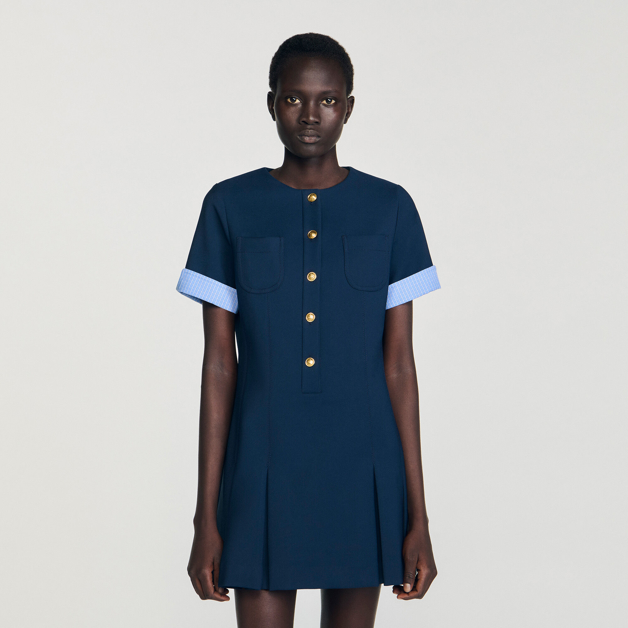 Minikleid mit Faltendetails