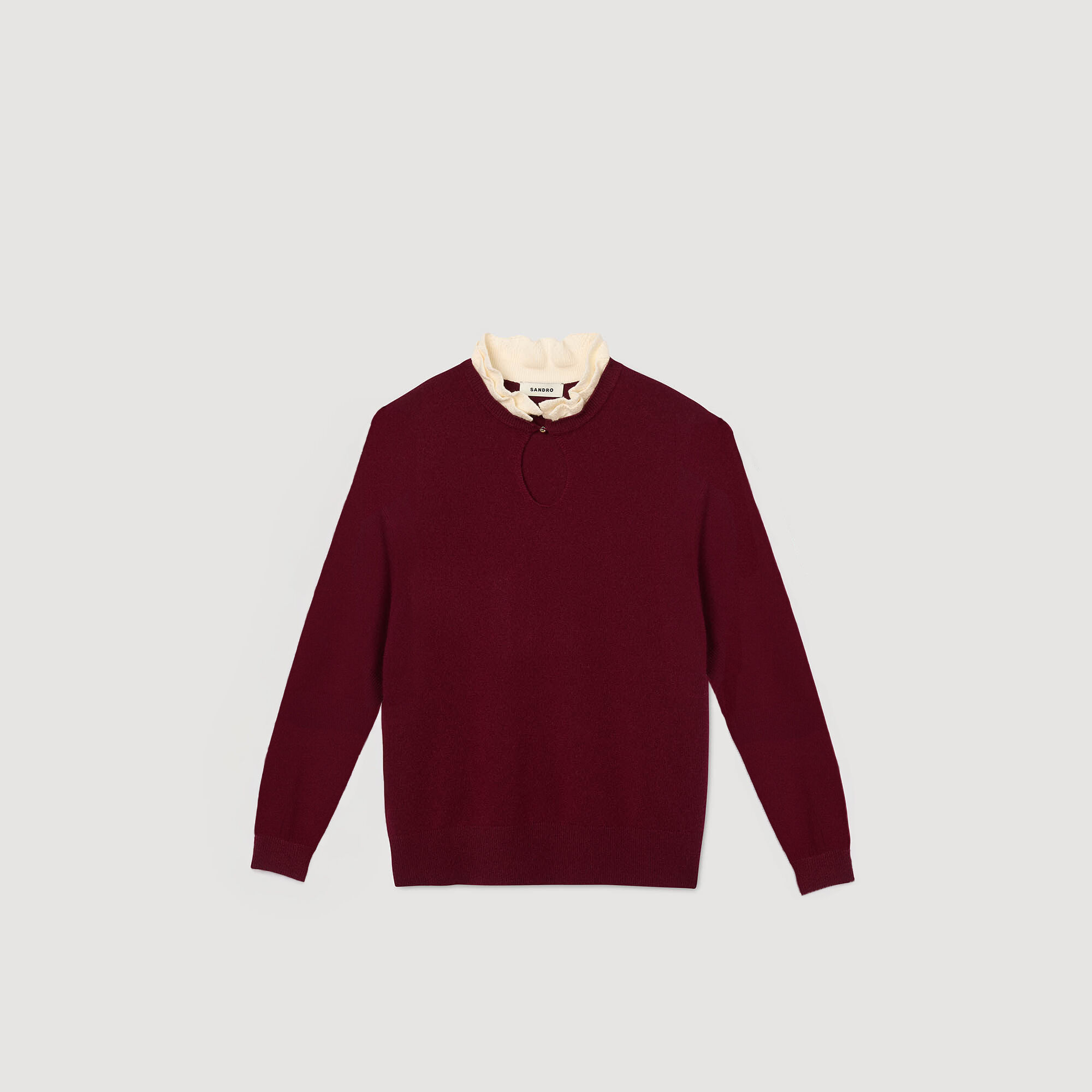 Rüschenkragen-Pullover