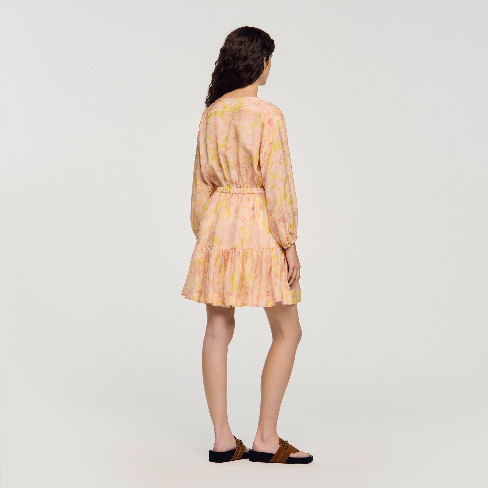 Blumenmuster Mini-Kleid