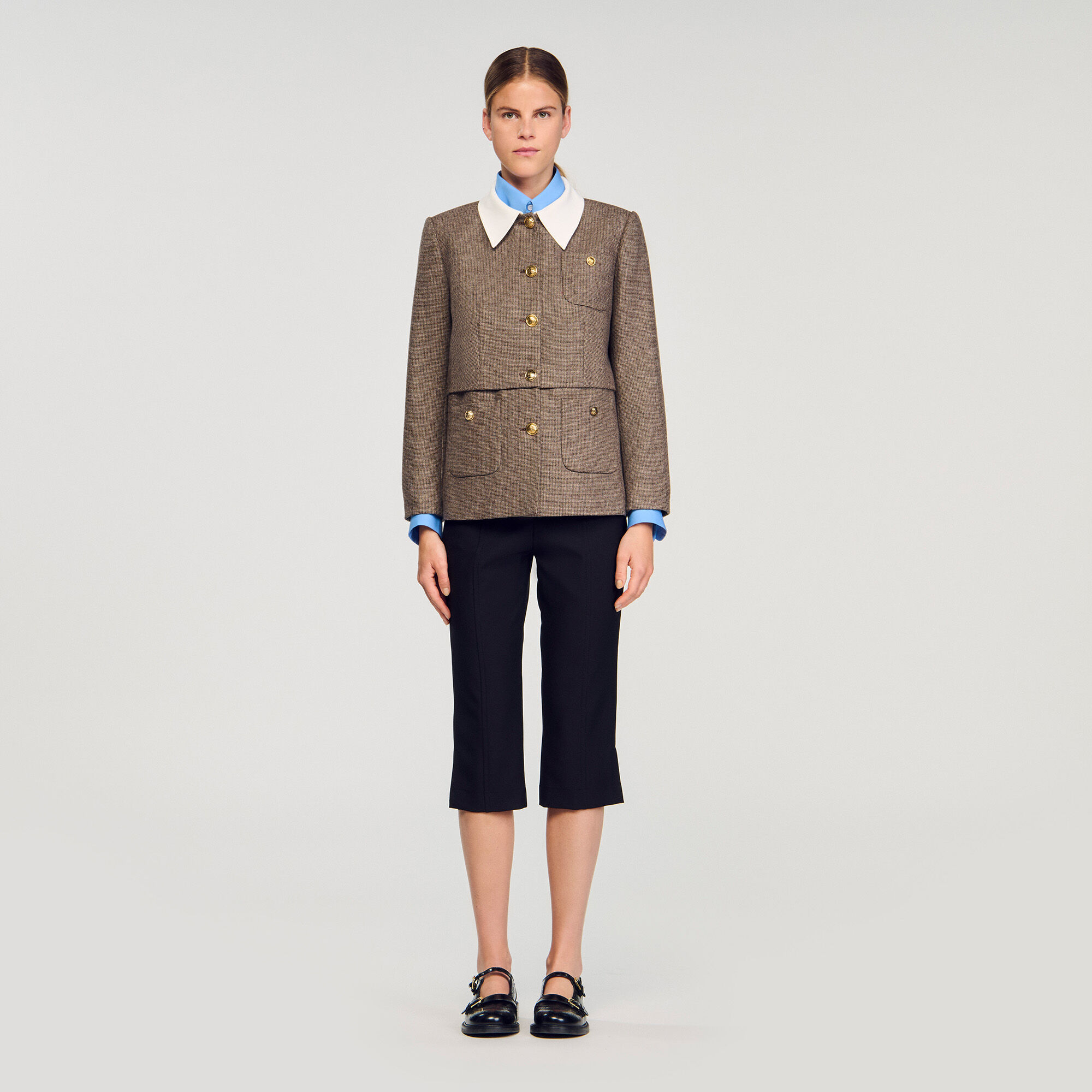 Houndstooth-Anzugjacke