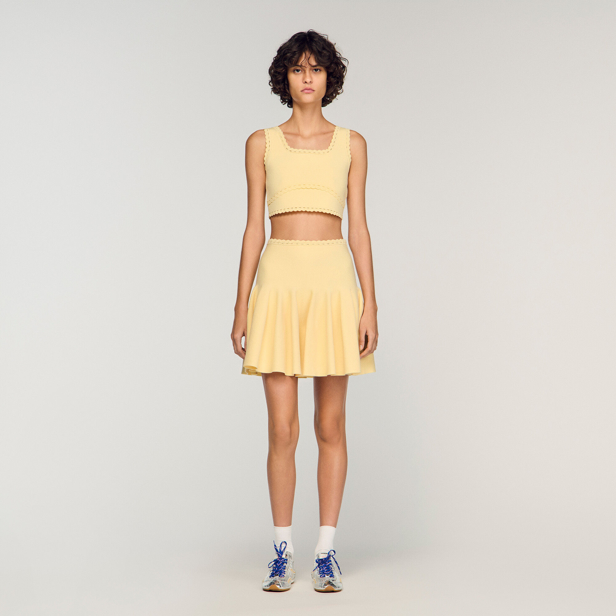Minikleid aus Strick, Skater-Stil