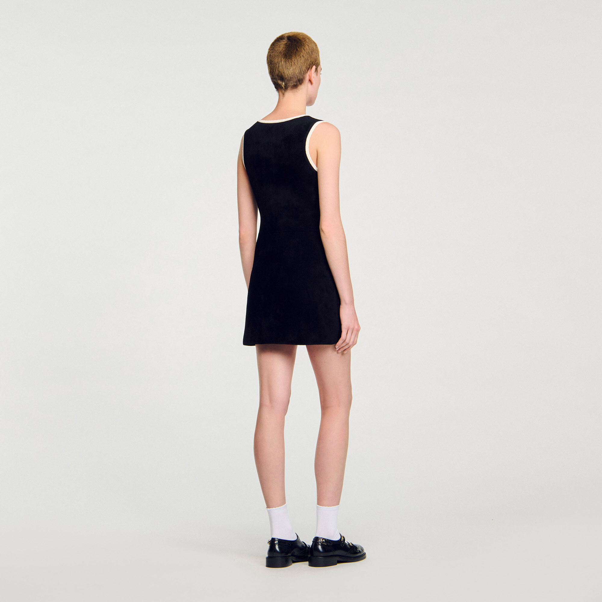 Minikleid aus Samtstrick