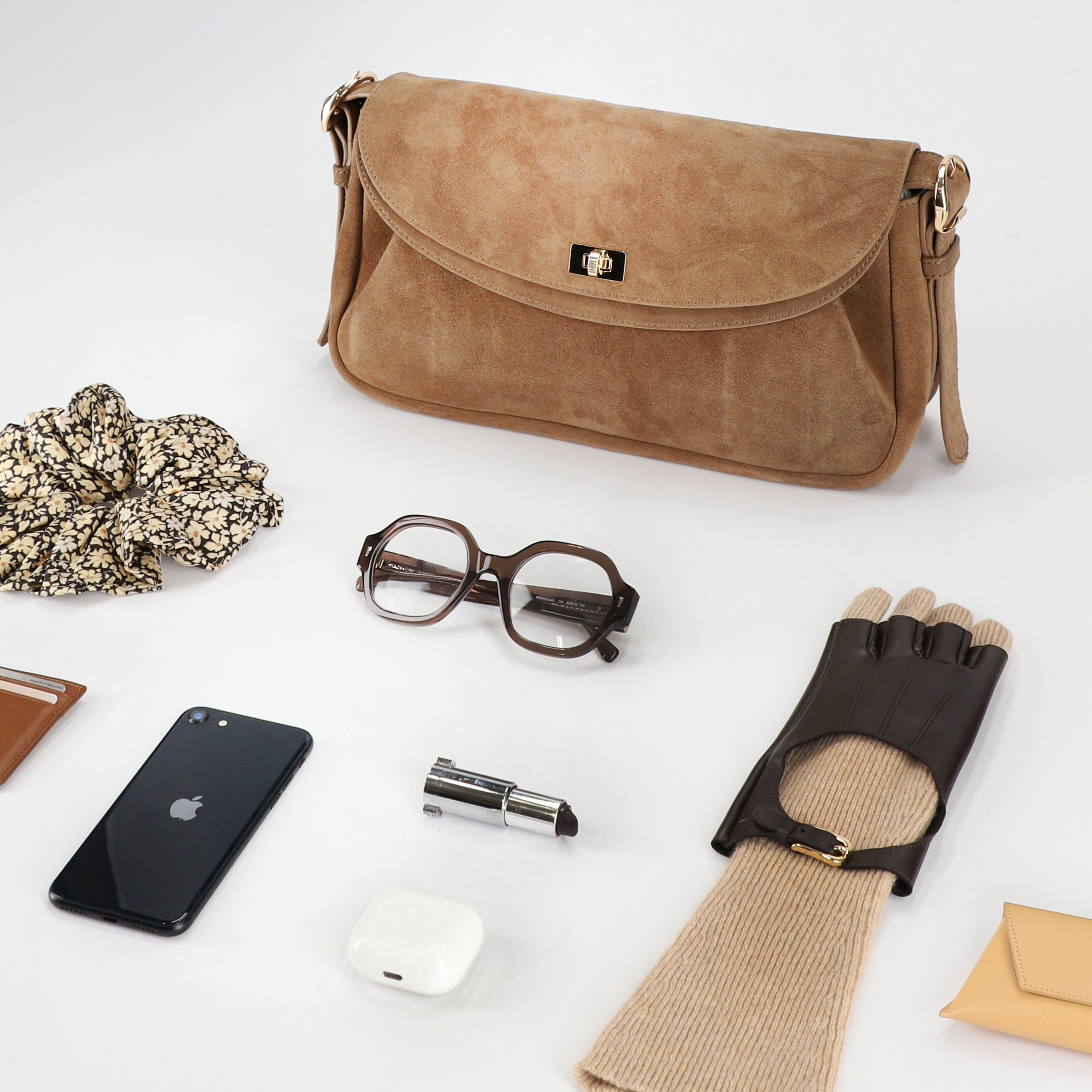 Le Mambo Lederhandtasche aus Wildleder