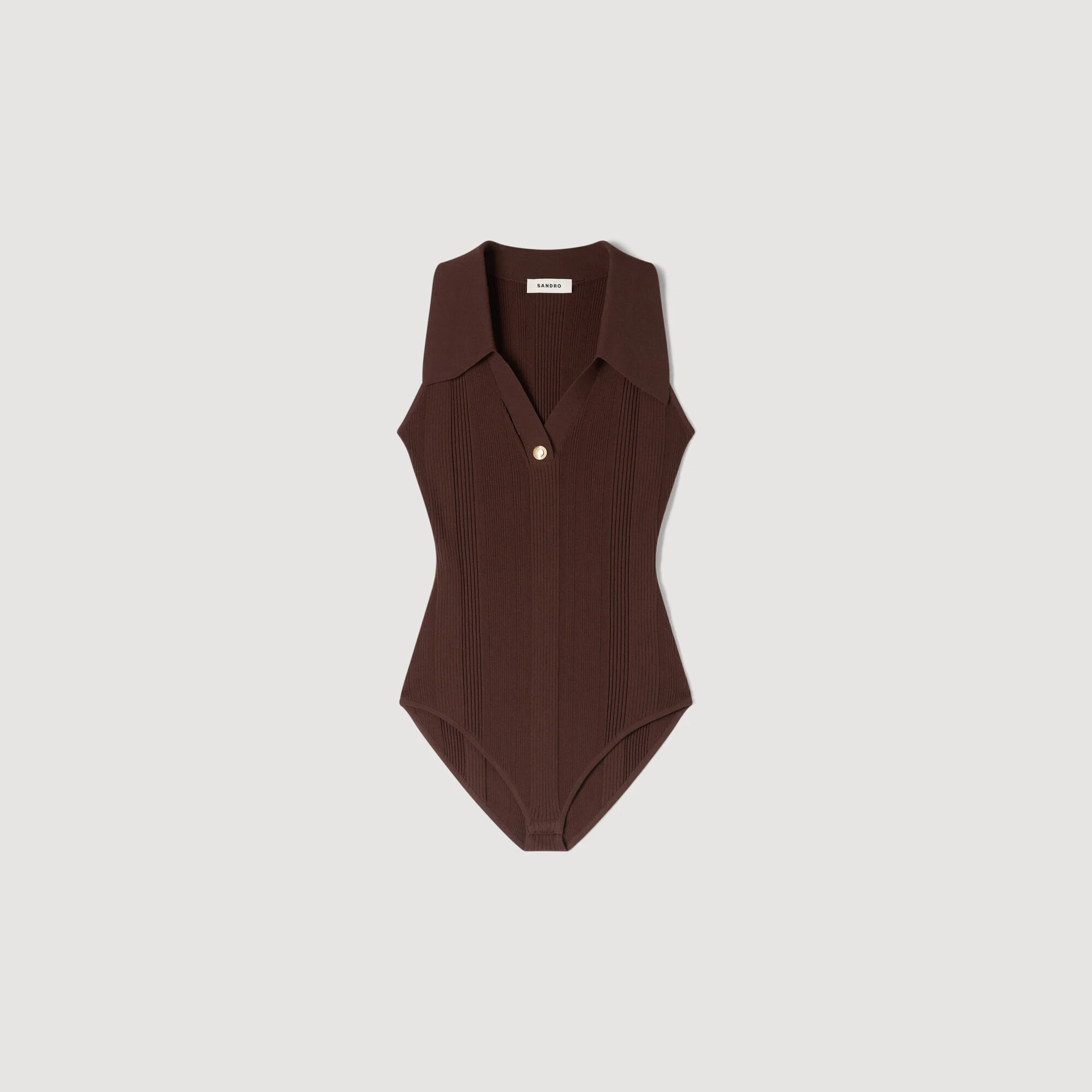 Rippstrick-Polo-Kleid