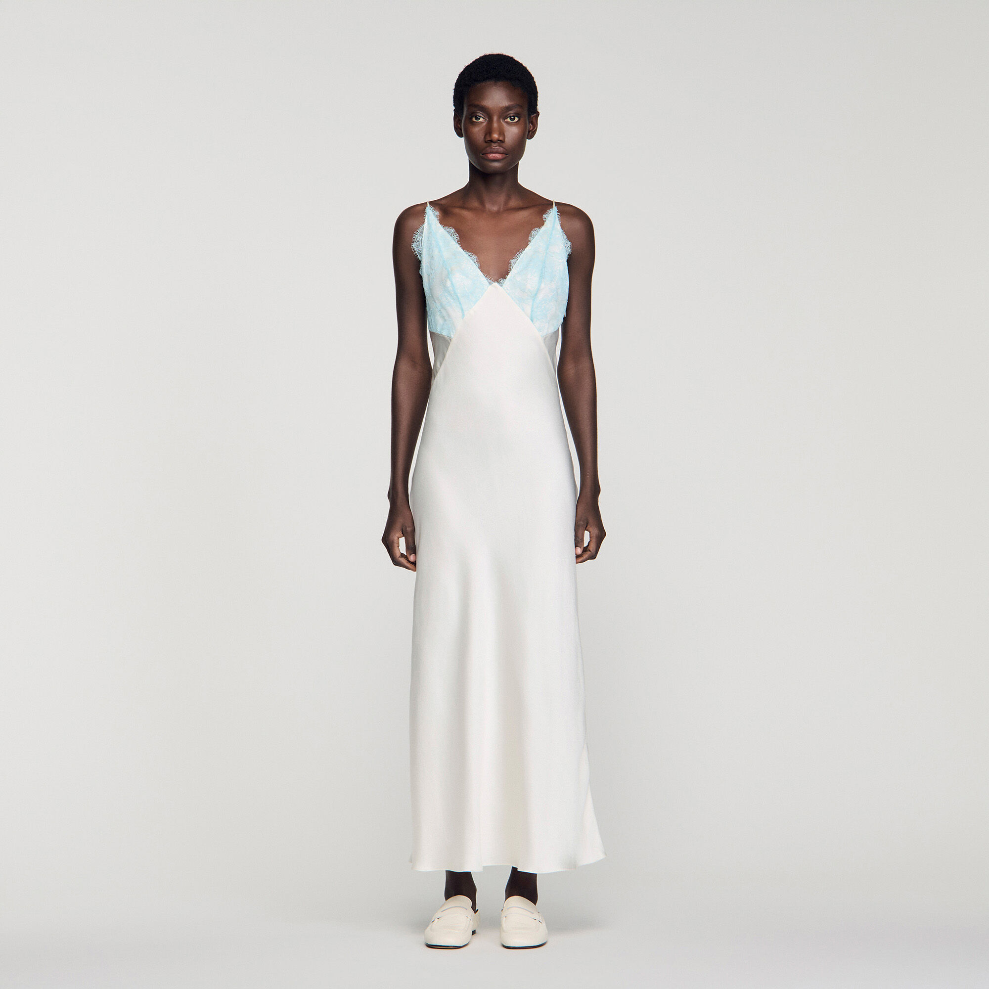 Maxikleid im Dessous-Stil