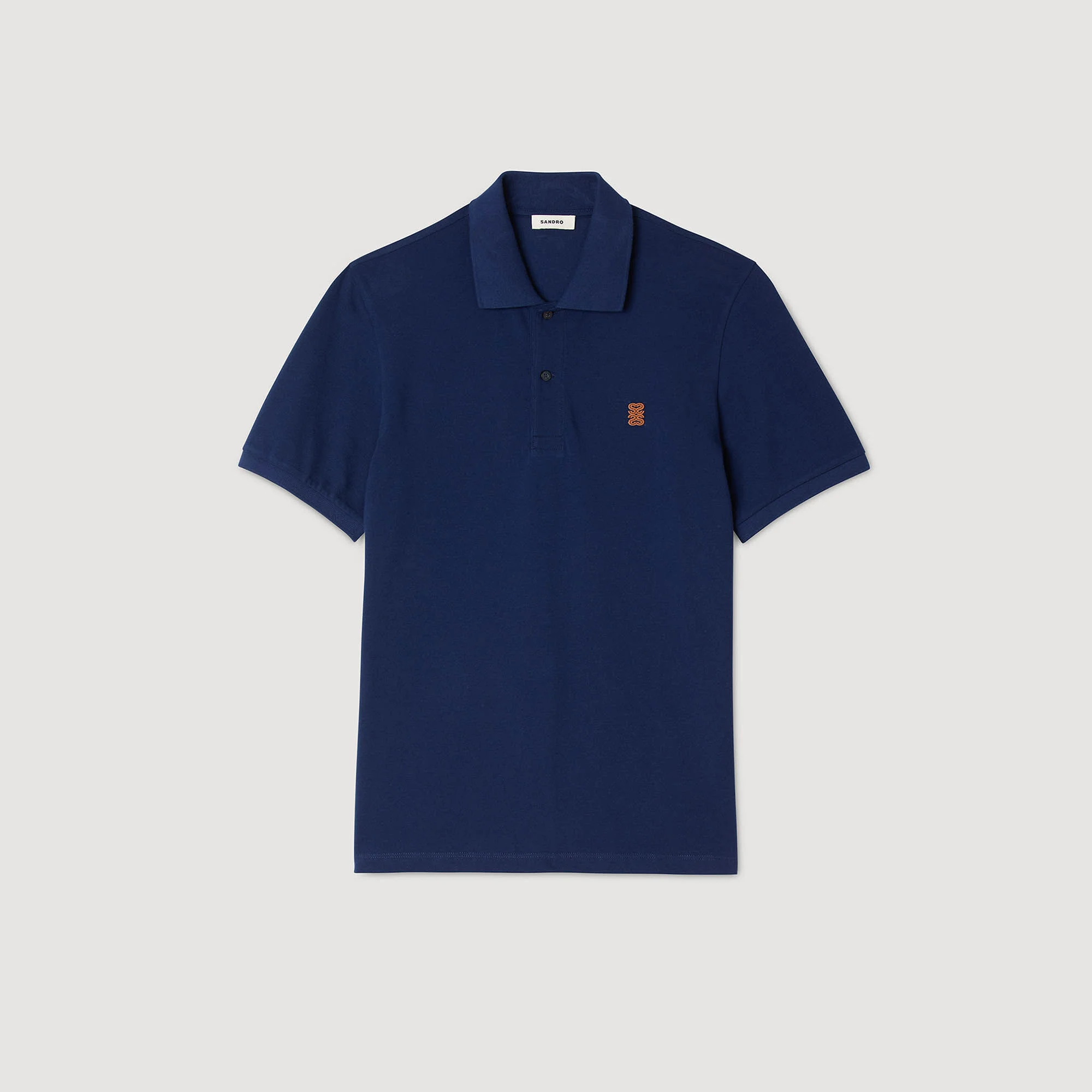 Polo-Shirt mit Leder-Logo