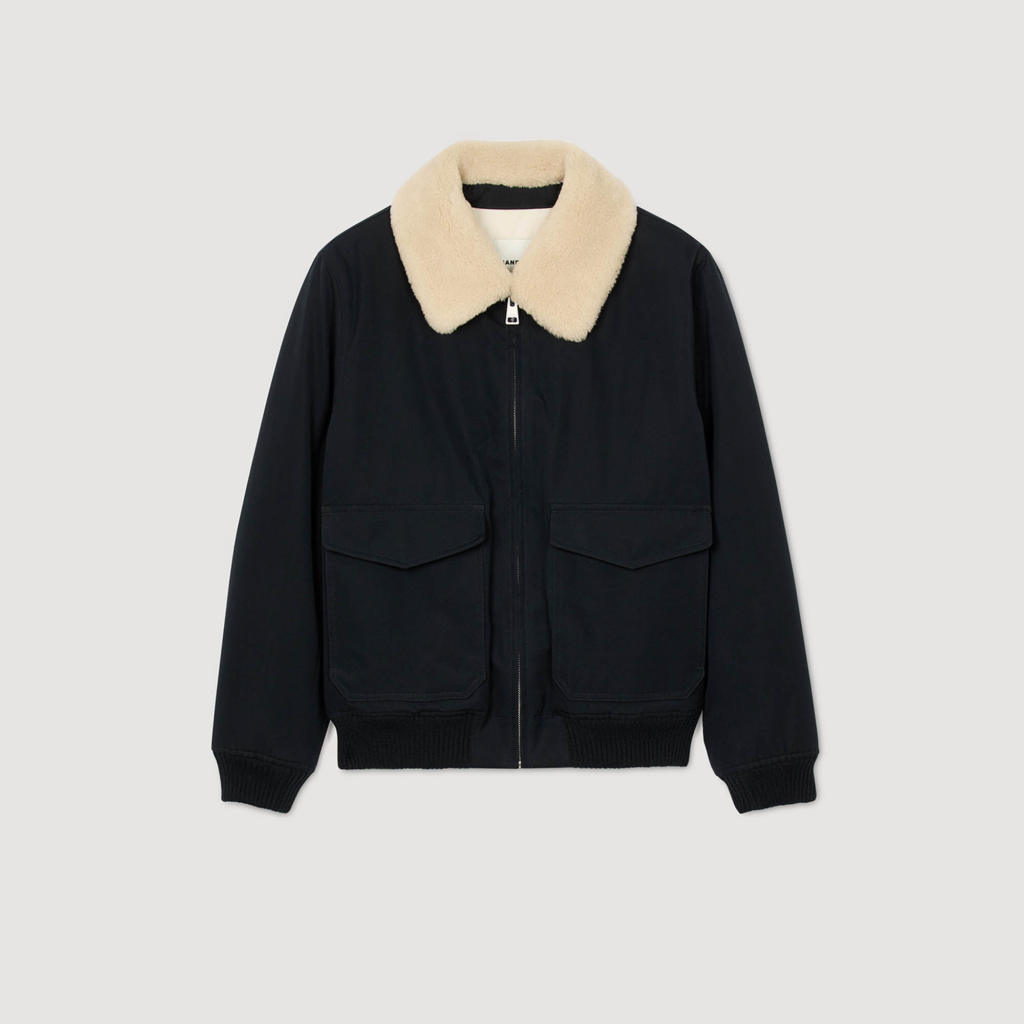 Abnehmbarer Kragen-Fliegerjacke