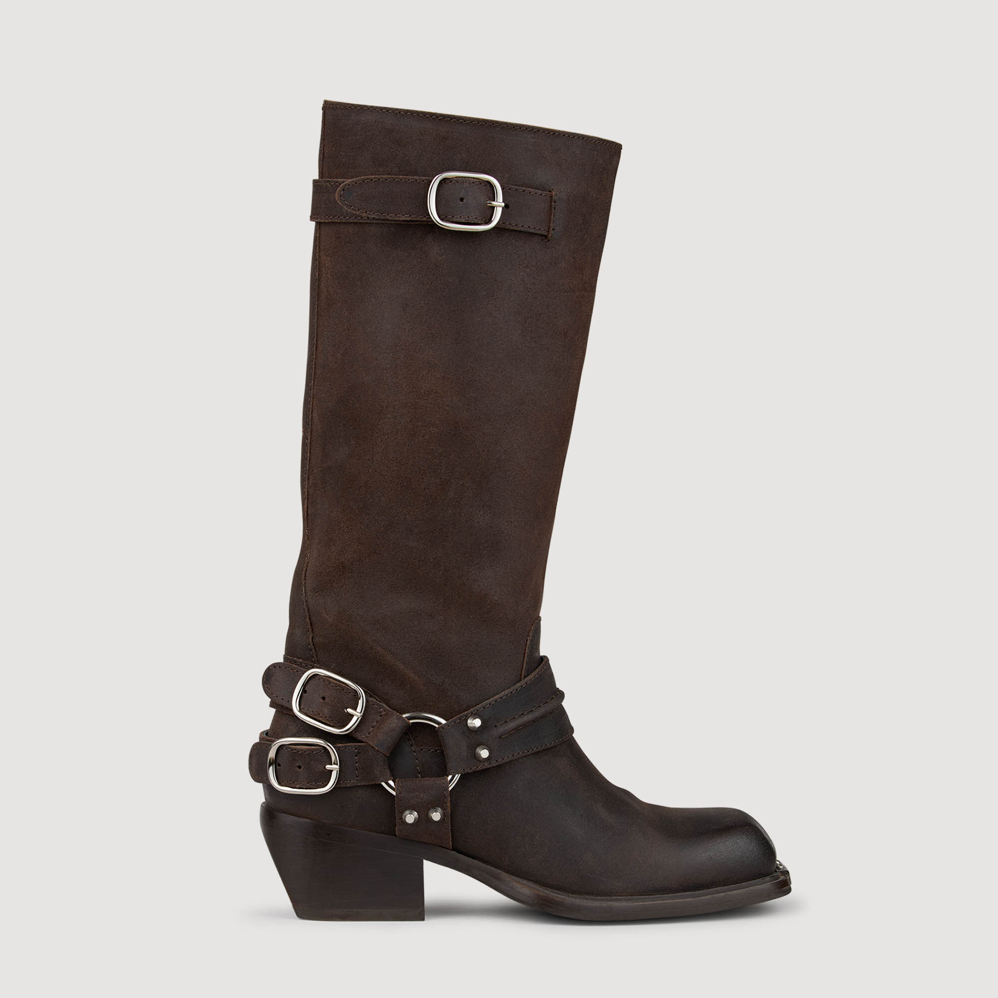 Leder-Verriegelungs-Stiefel