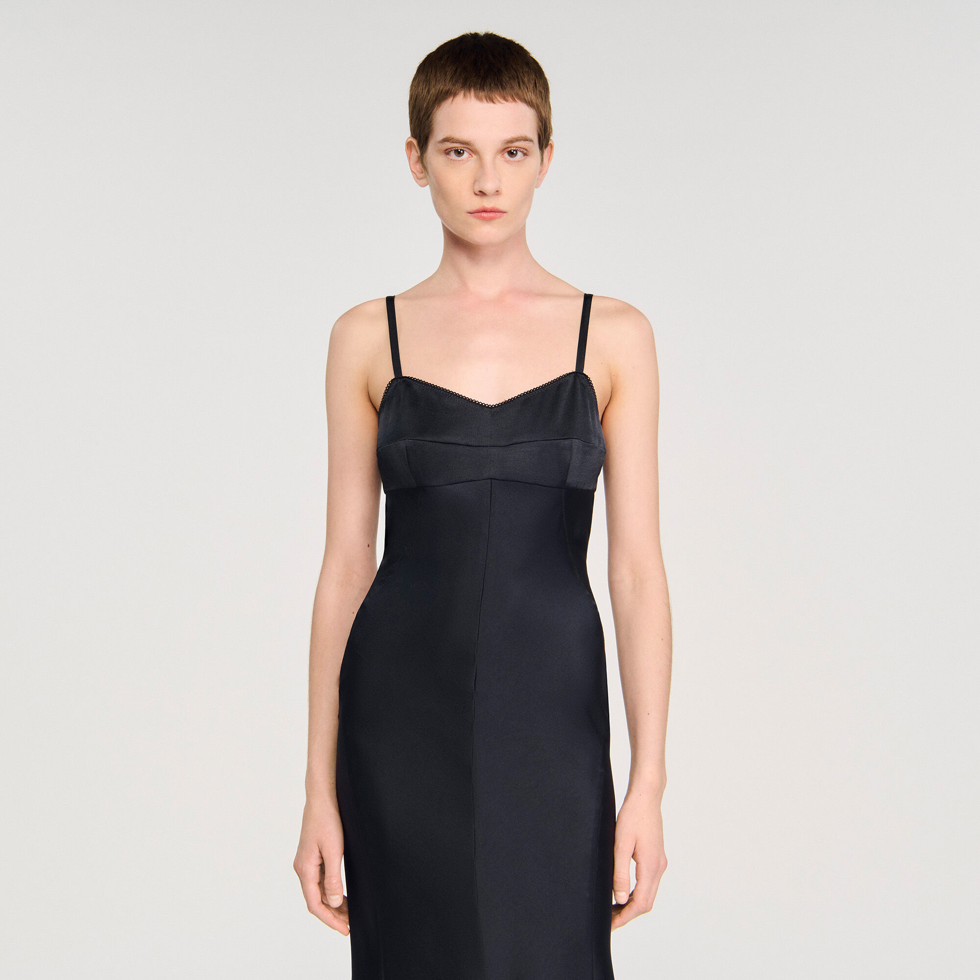 Maxikleid mit Satin-Optik
