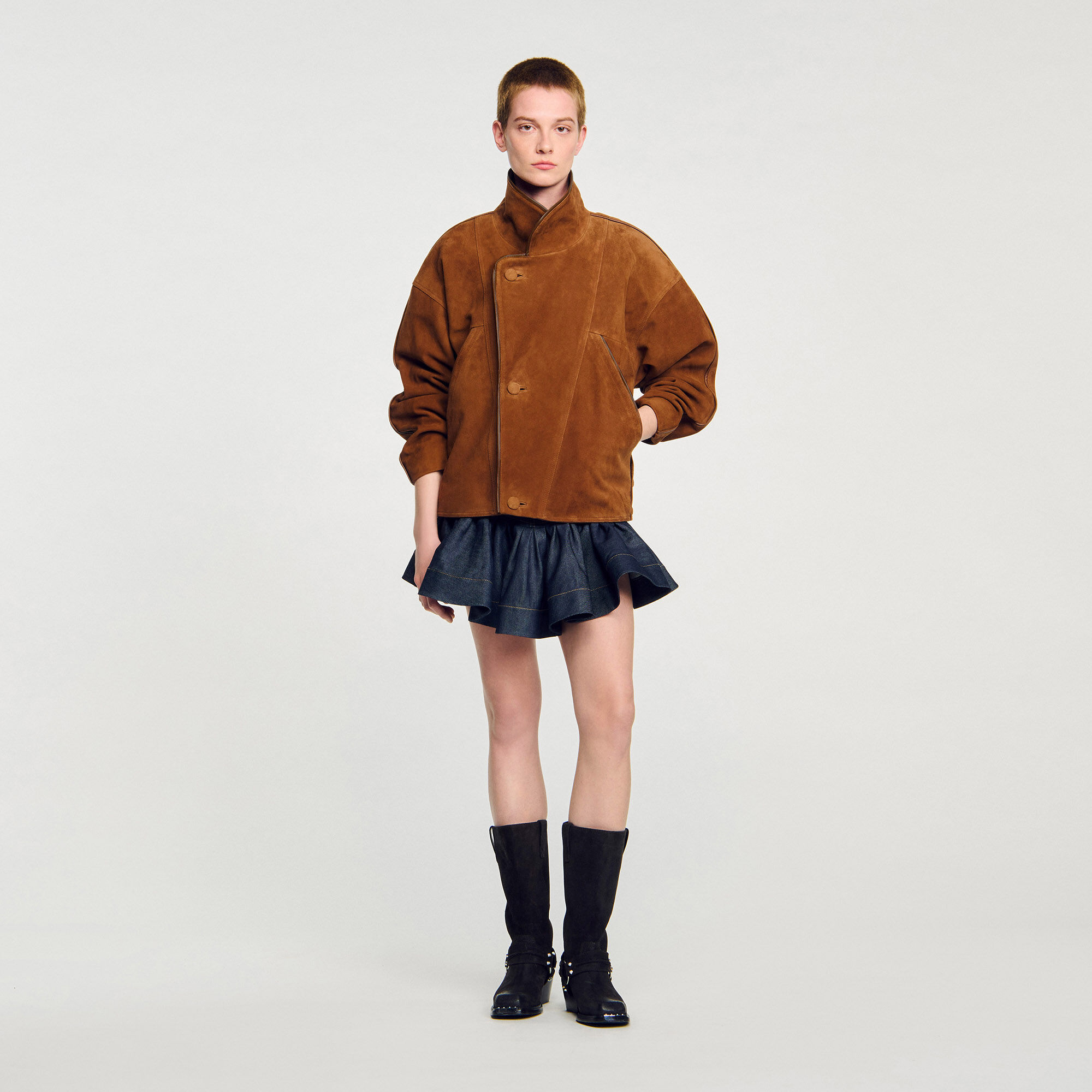 Übergröße Lederjacke