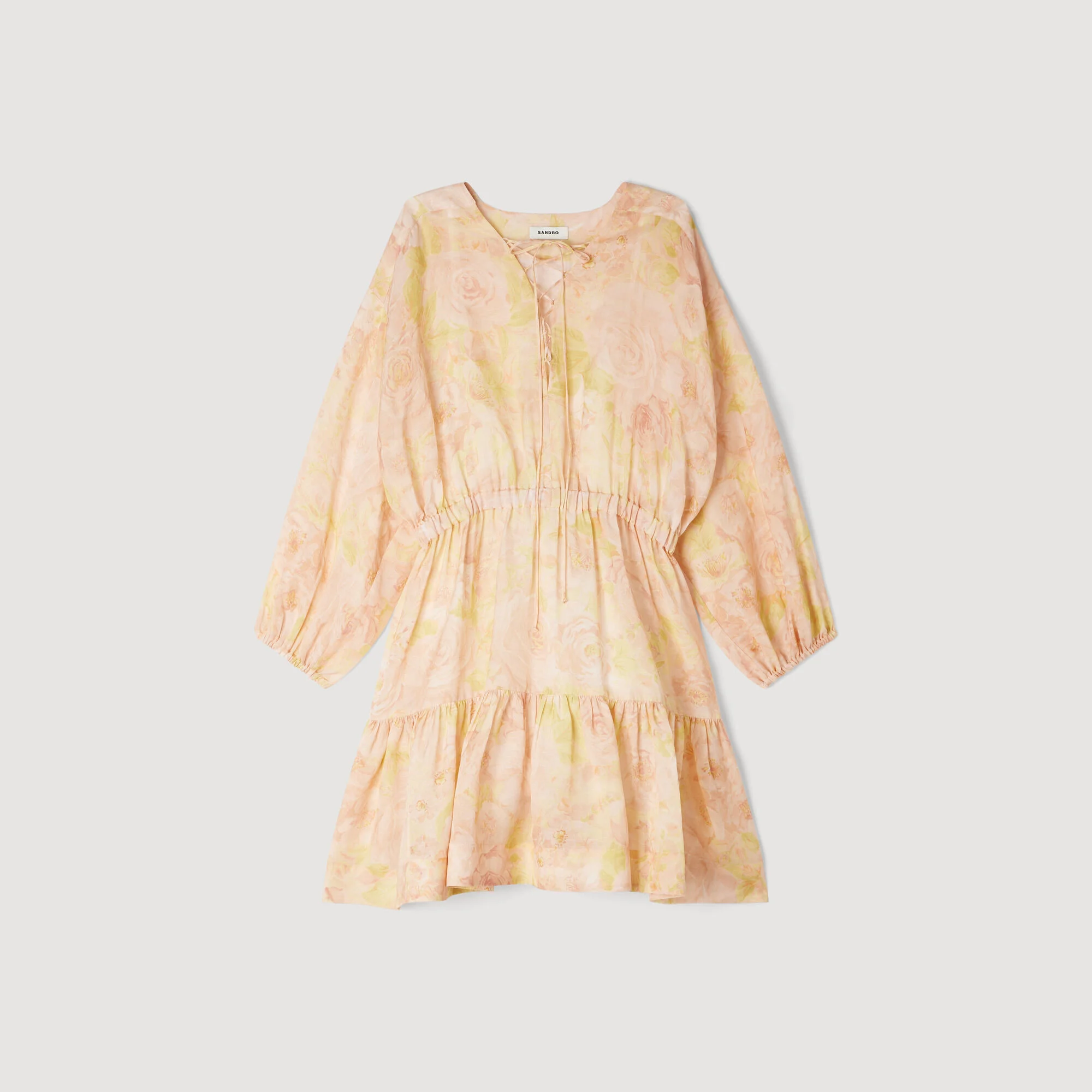 Blumenmuster Mini-Kleid