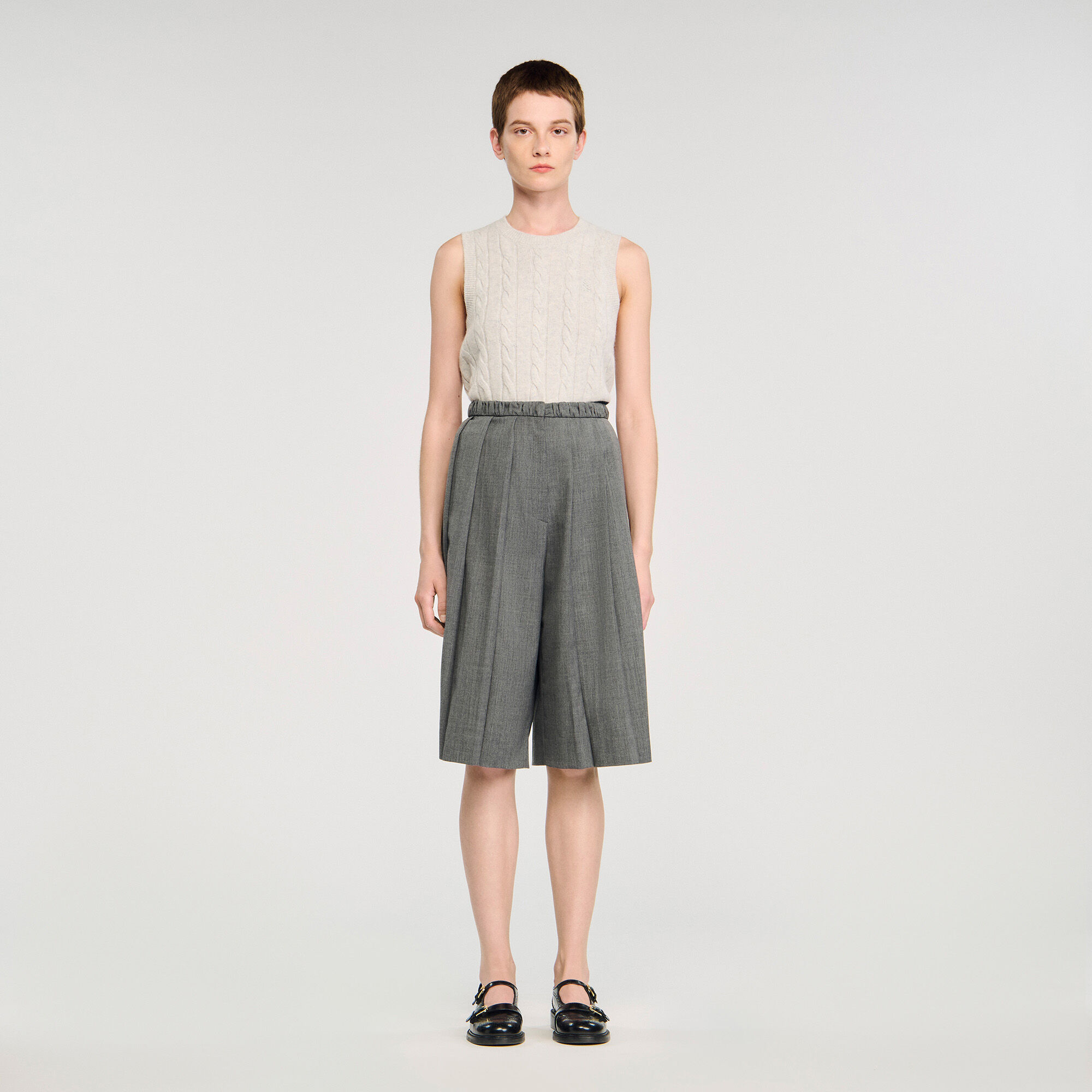 Pleated lange Shorts