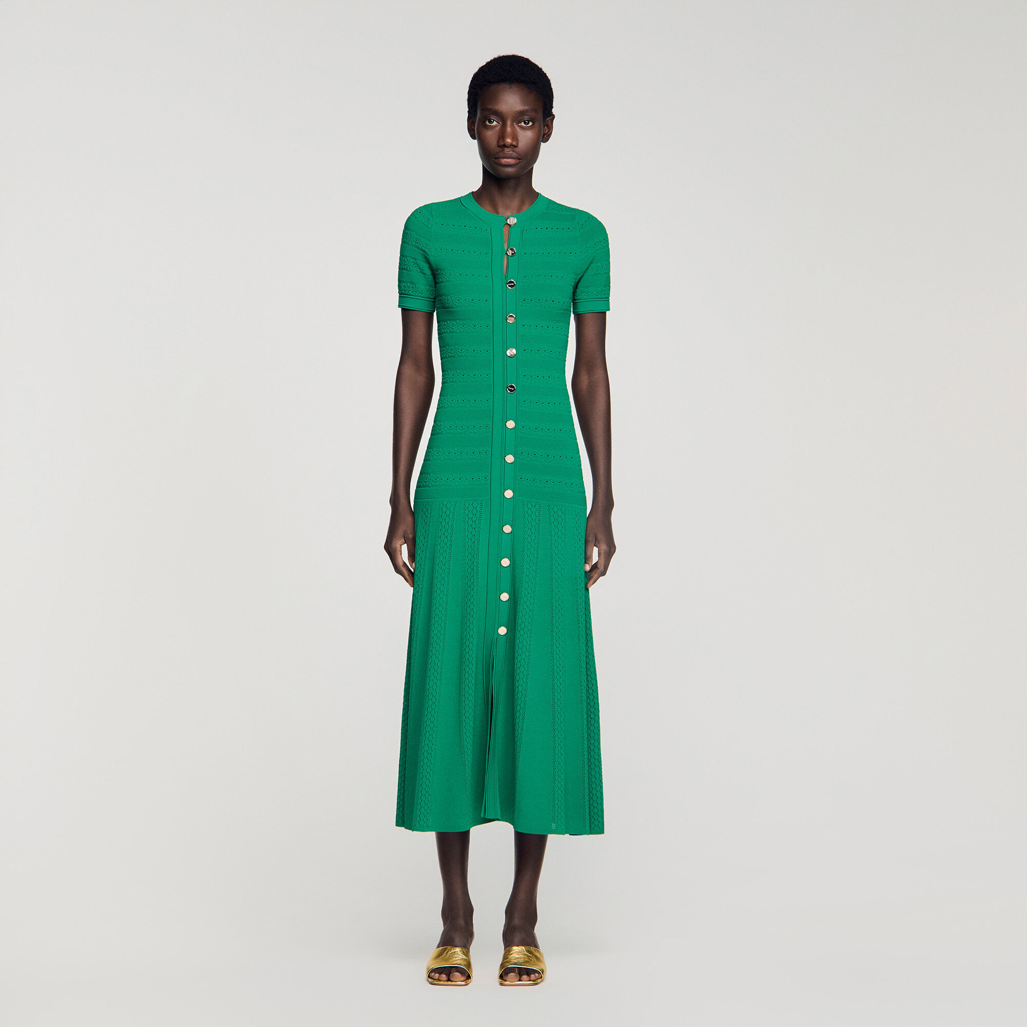 Strick-Maxikleid