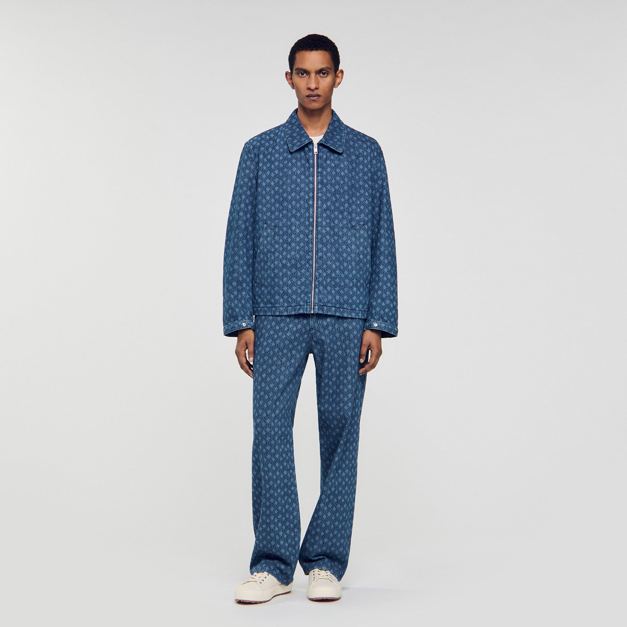 Denimjacke mit Seil-Motiv