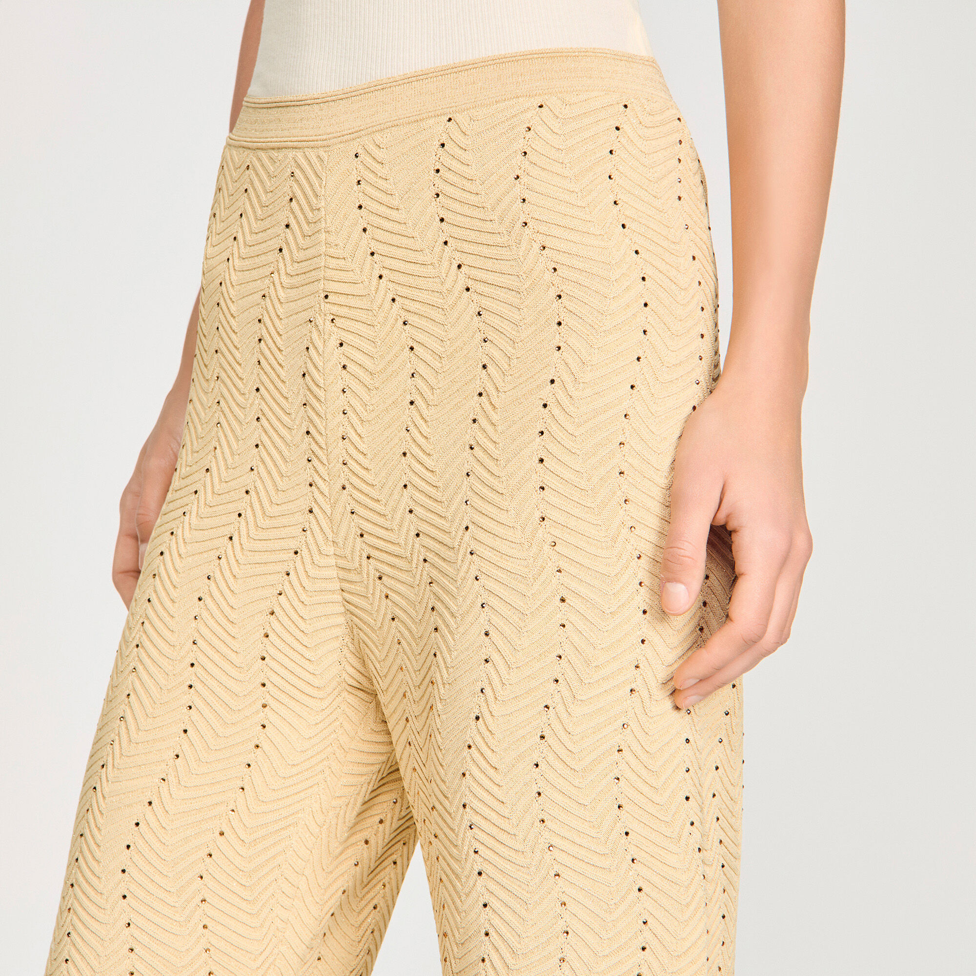 Glitzer-Strickhose