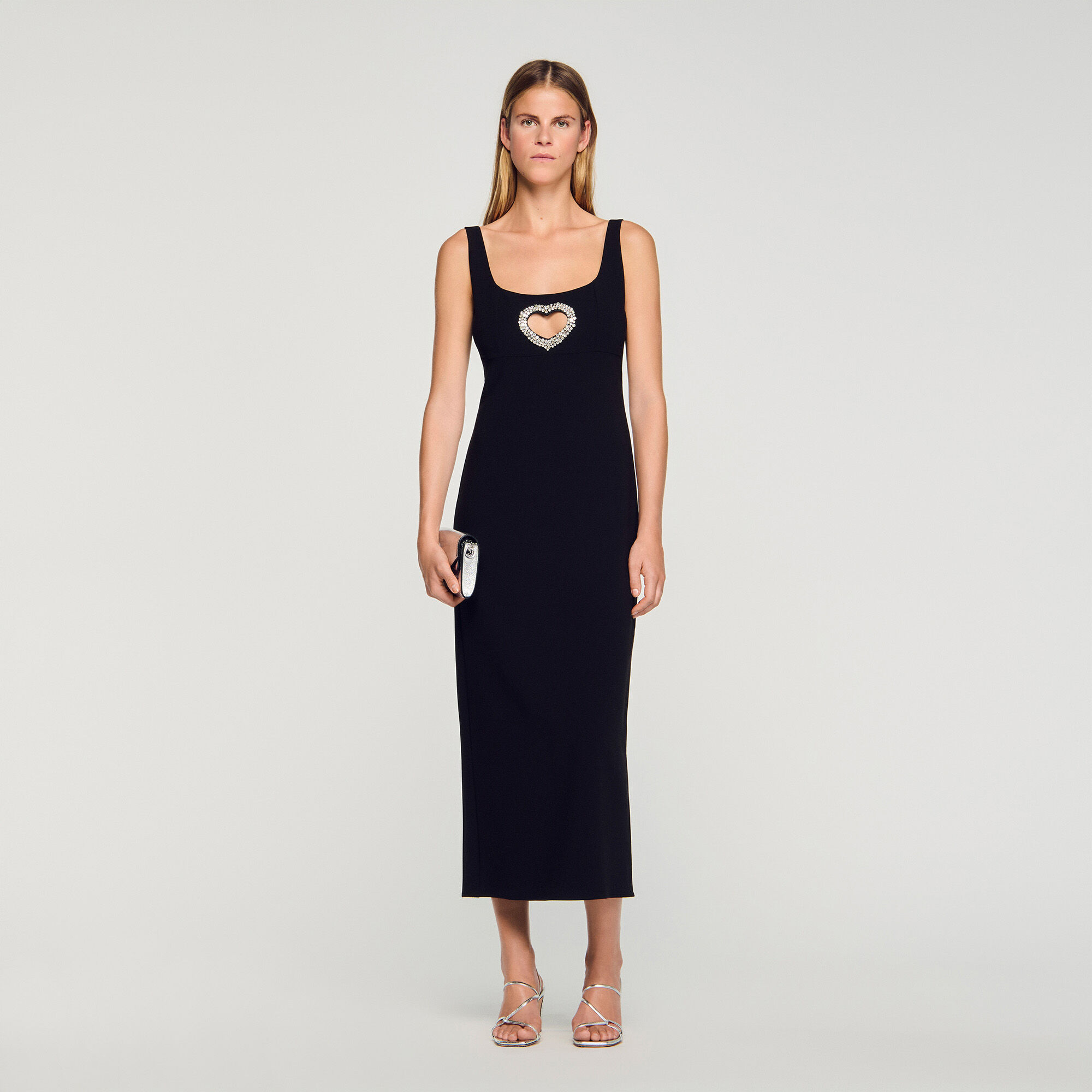 Maxikleid aus Strassherzen