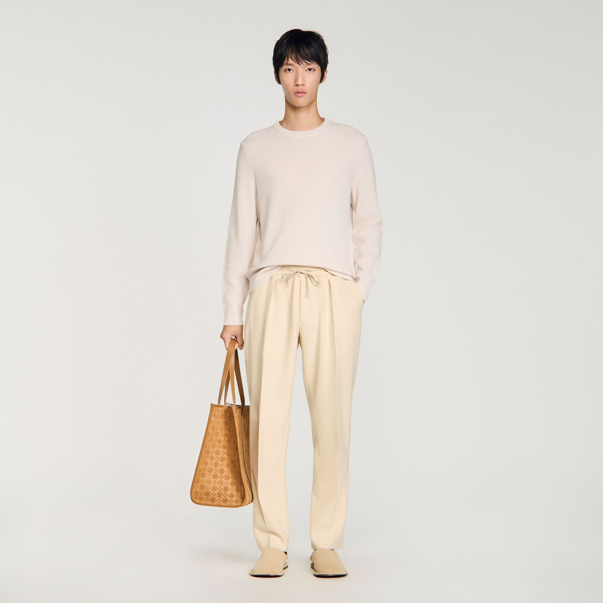 Elastische Hosen mit gerader Beinform