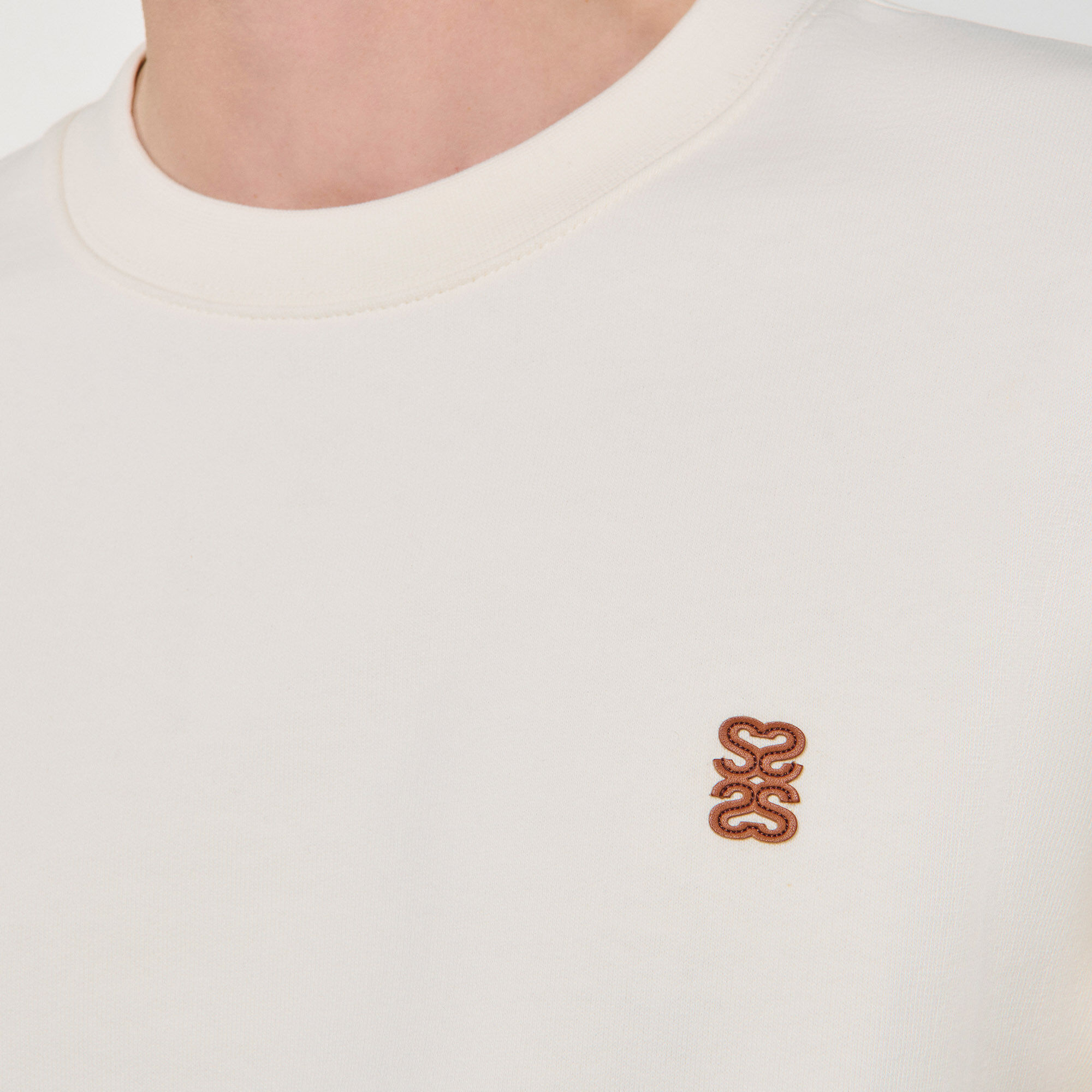 Oversized Sweatshirt mit Lederpatch