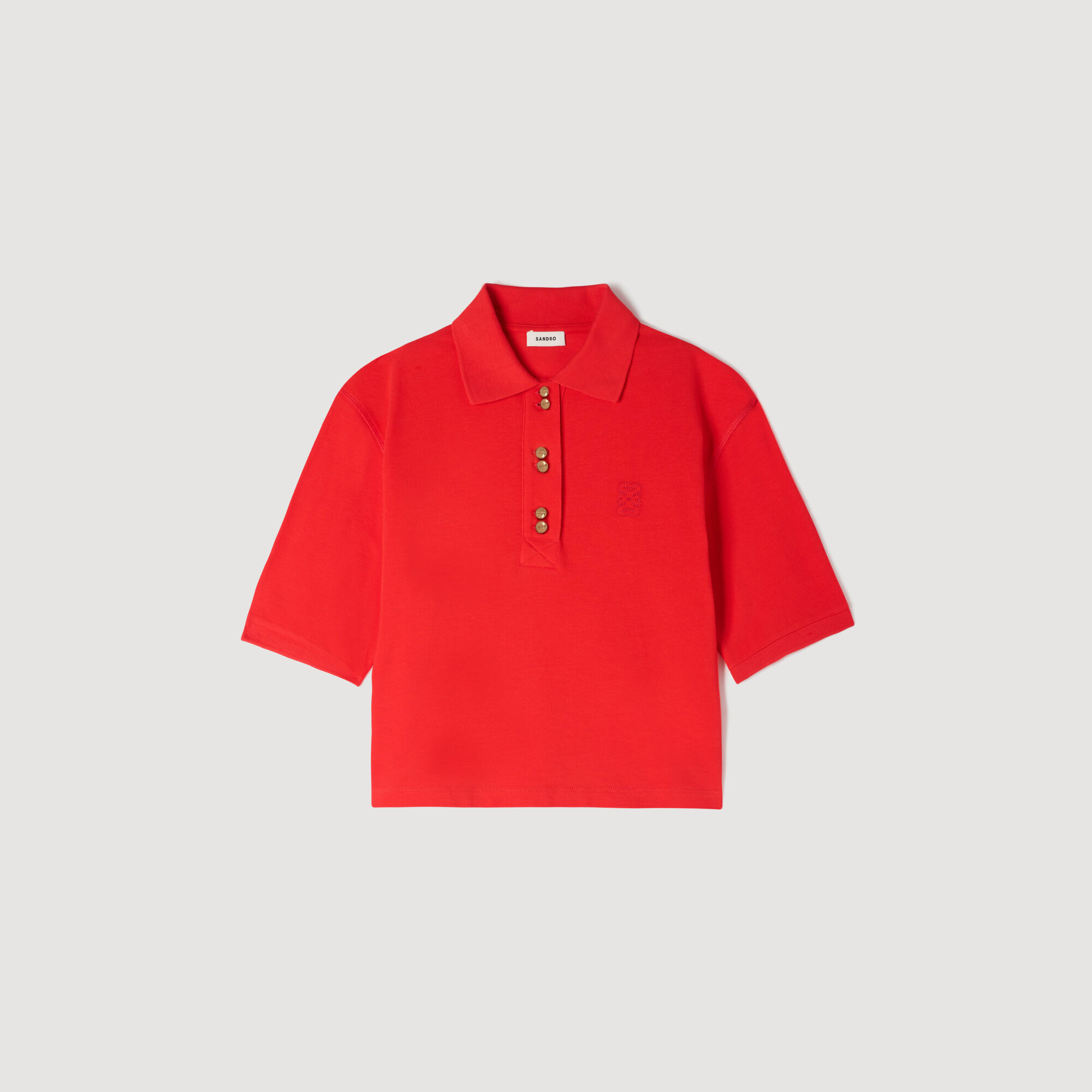 Ponypoloshirt mit Knöpfen