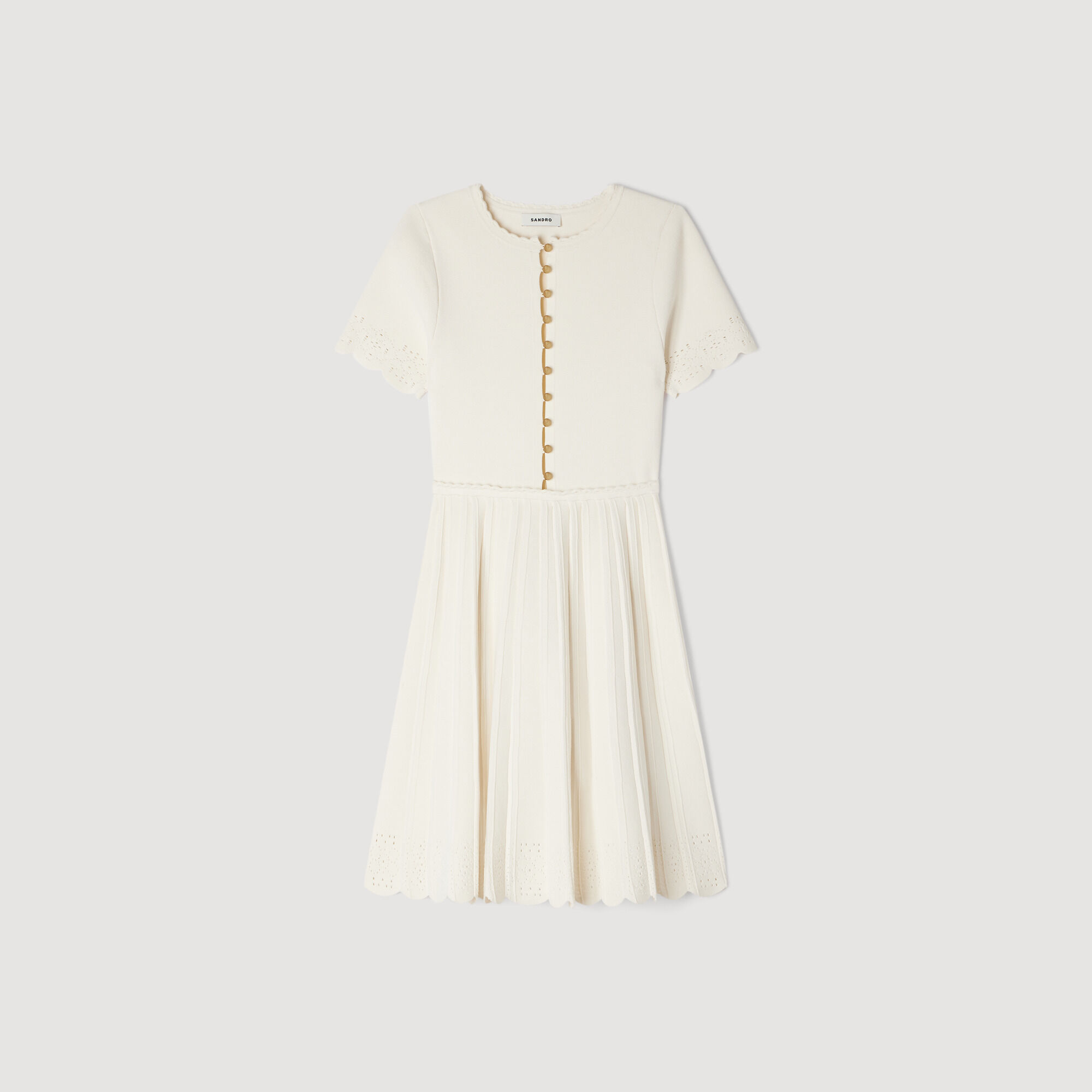 Minikleid aus Pointelle-Strick