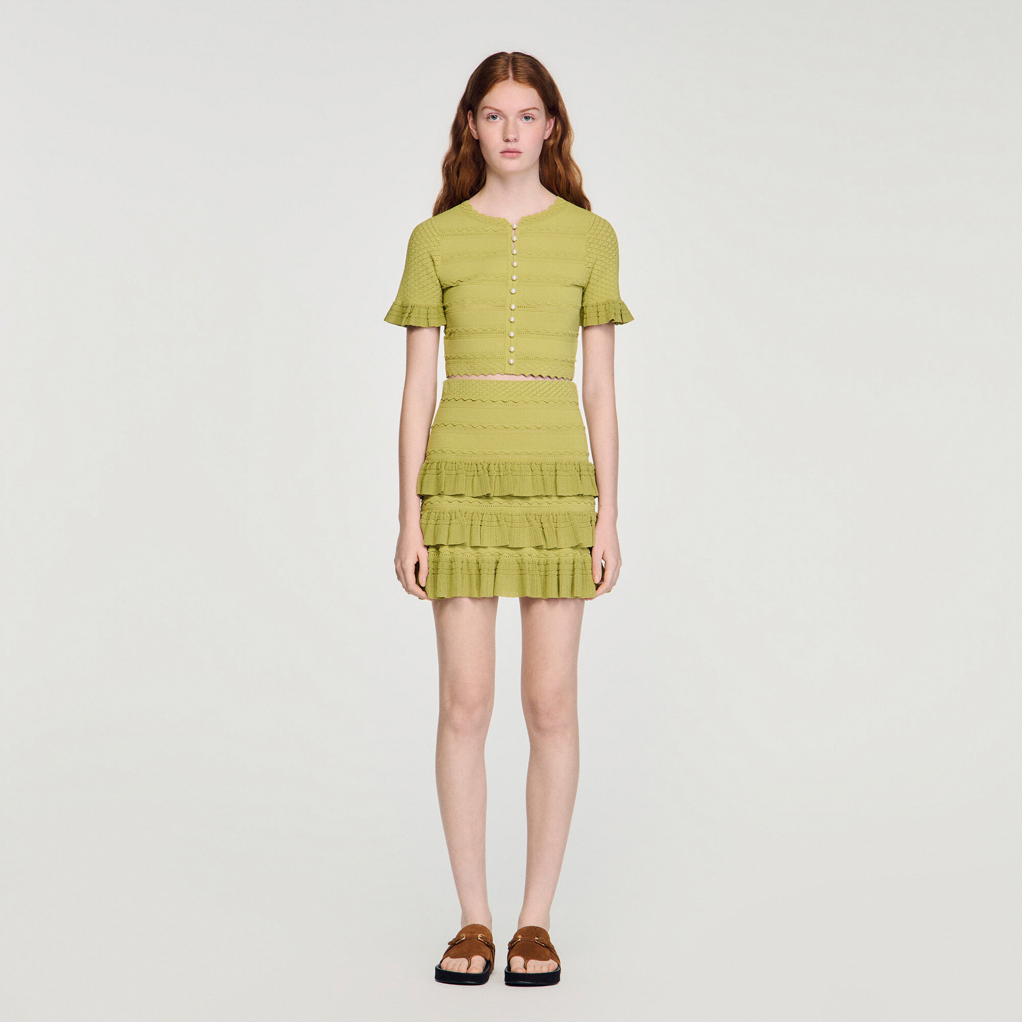 Minikleid mit Rüschen