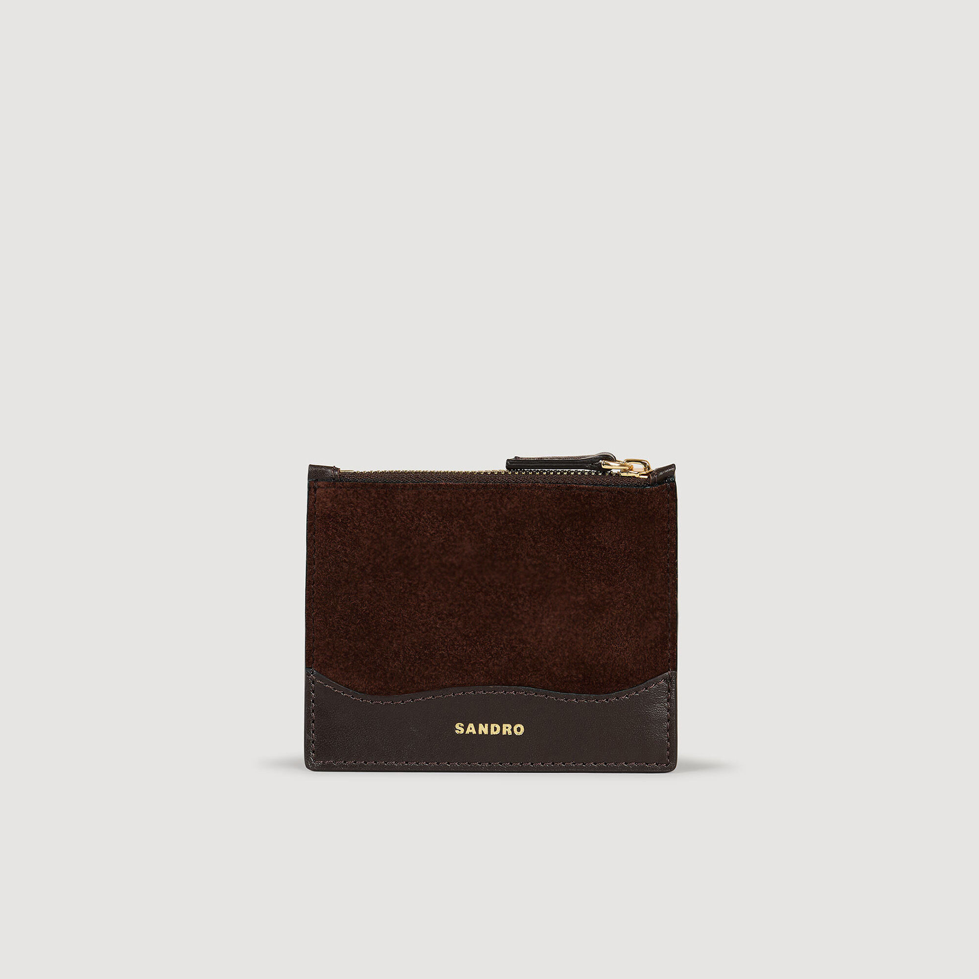 Kartenhalter aus Leder und Wildleder
