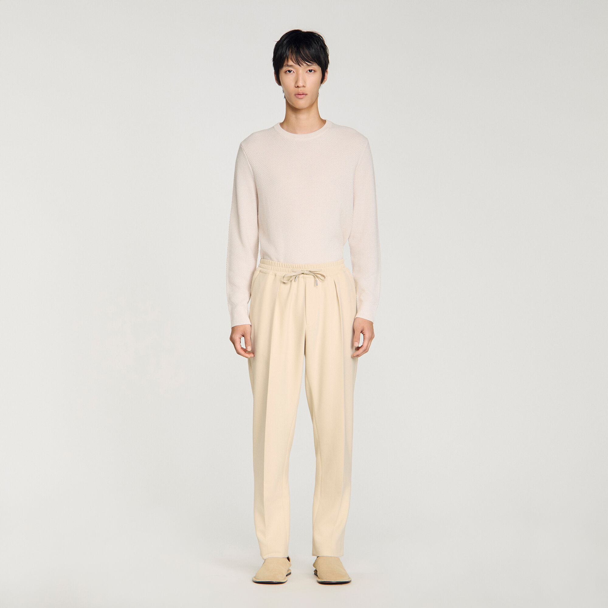 Elastische Hosen mit gerader Beinform