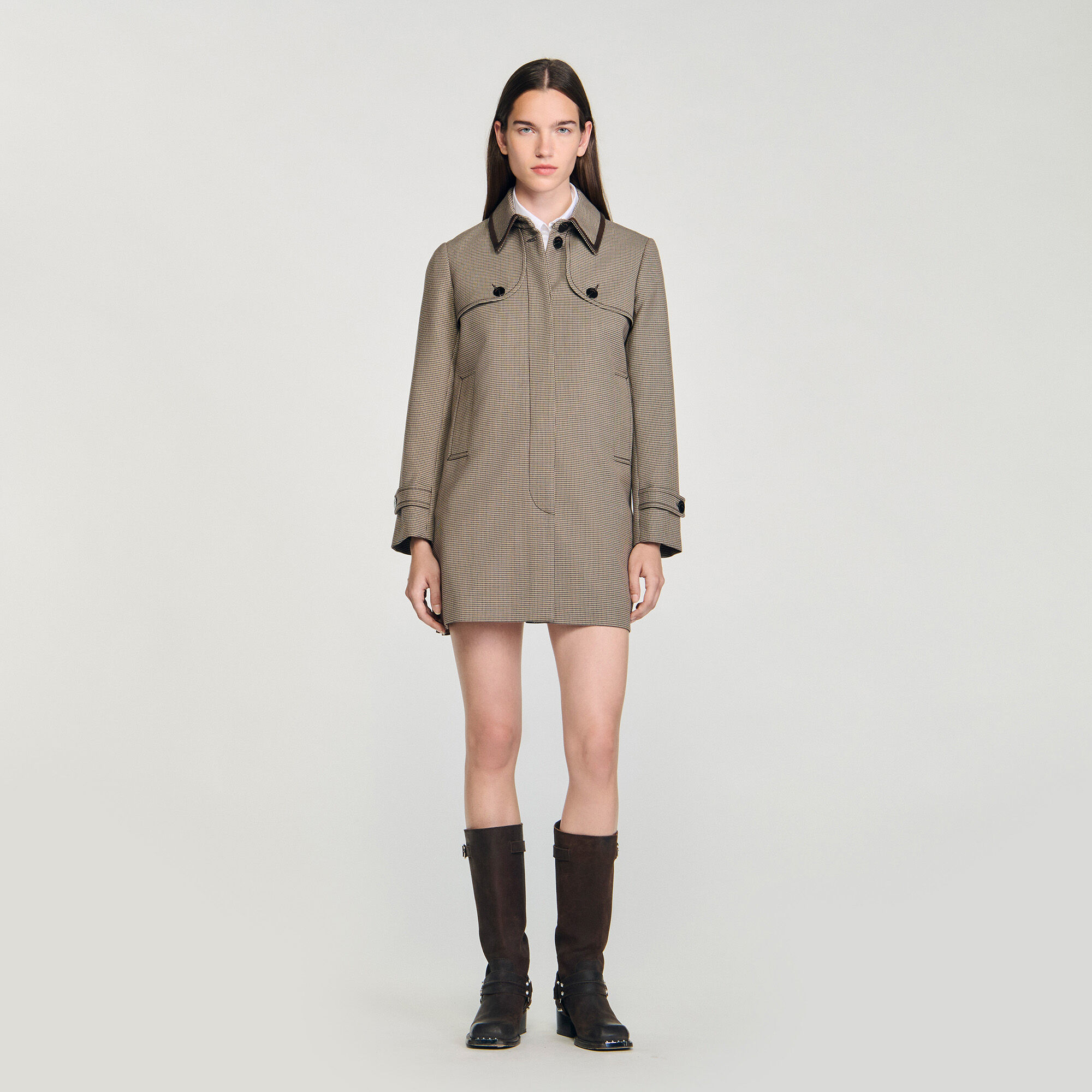 Houndstooth-Trenchcoat