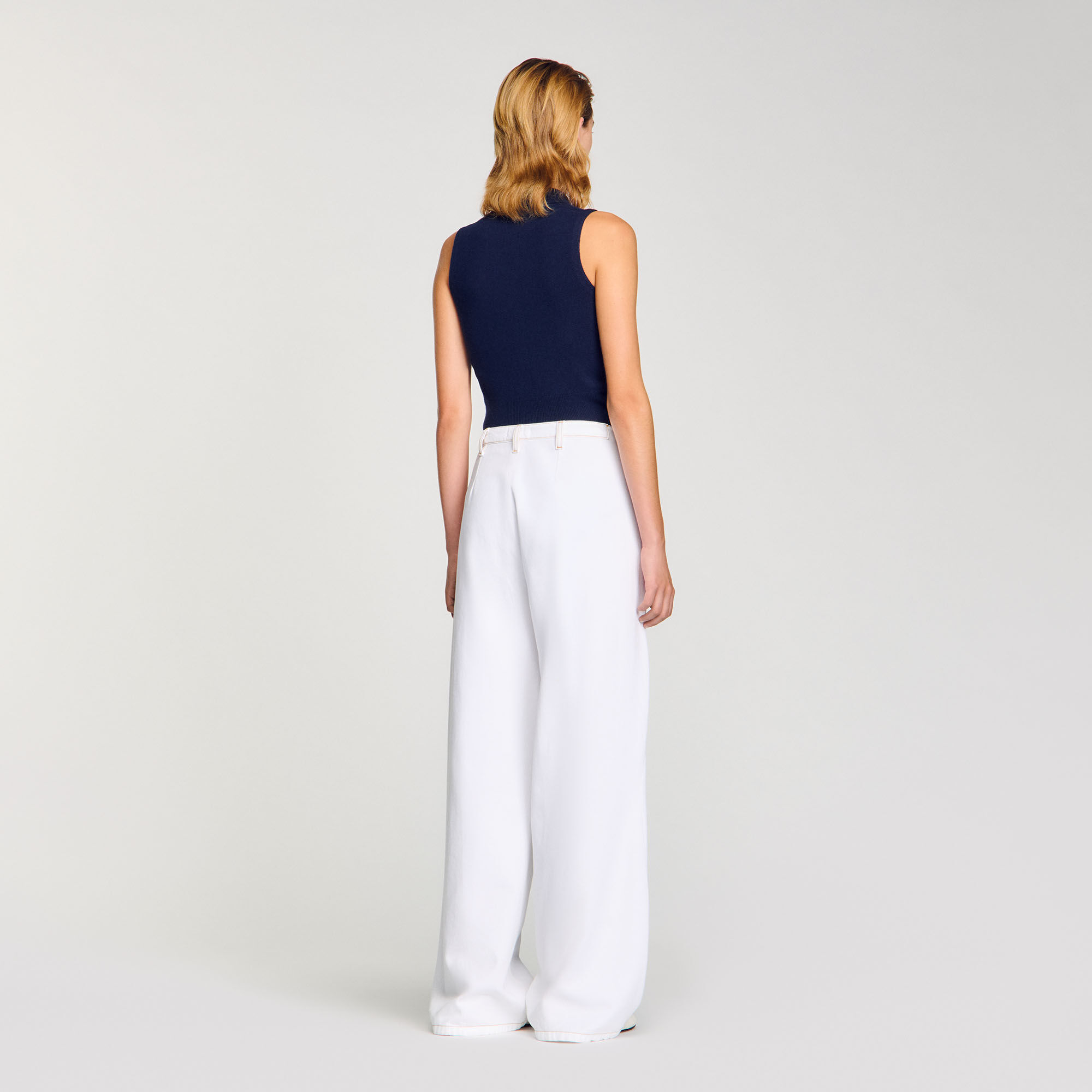 Hochwertige Jeans mit weitem Bein