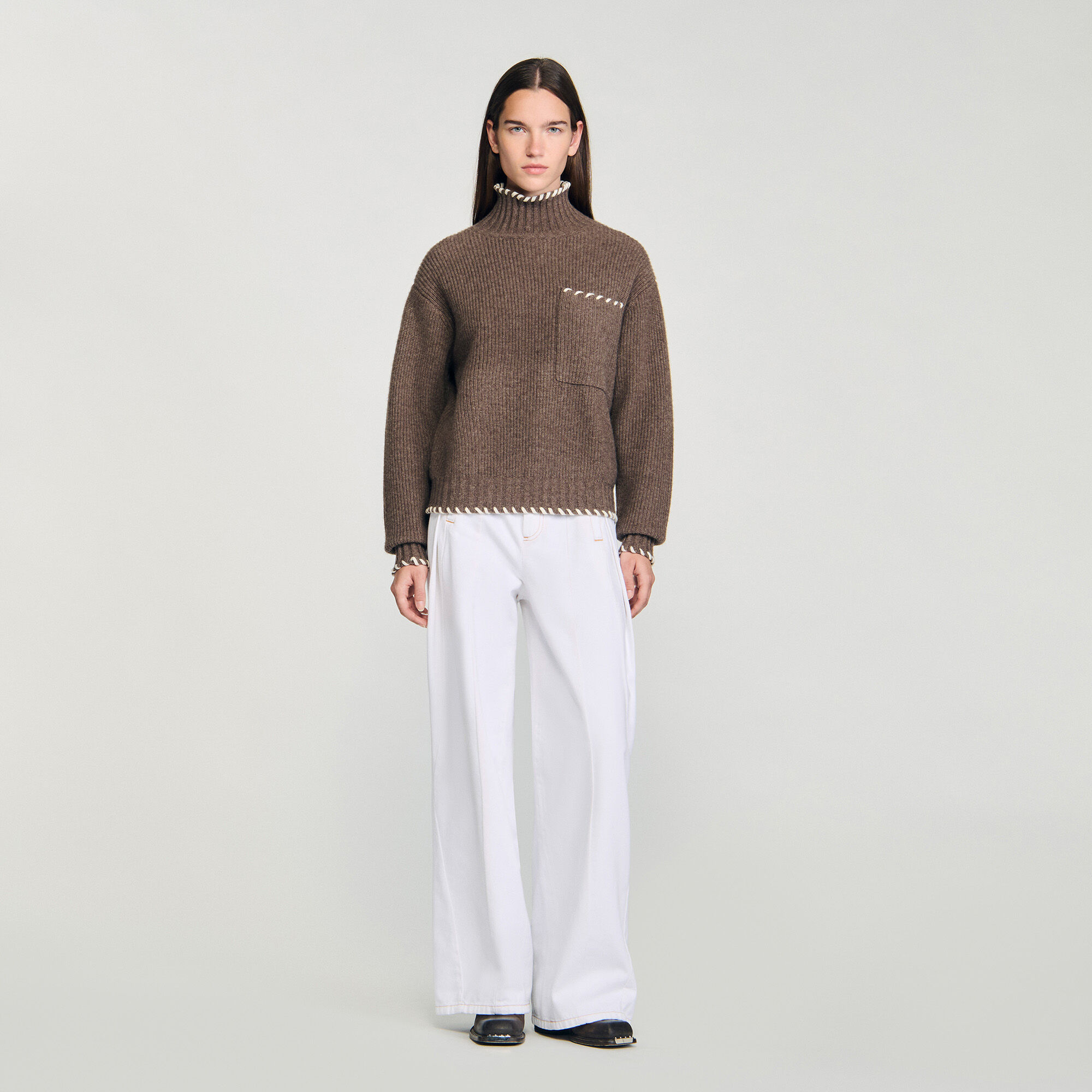 Oversized Rollkragenpullover