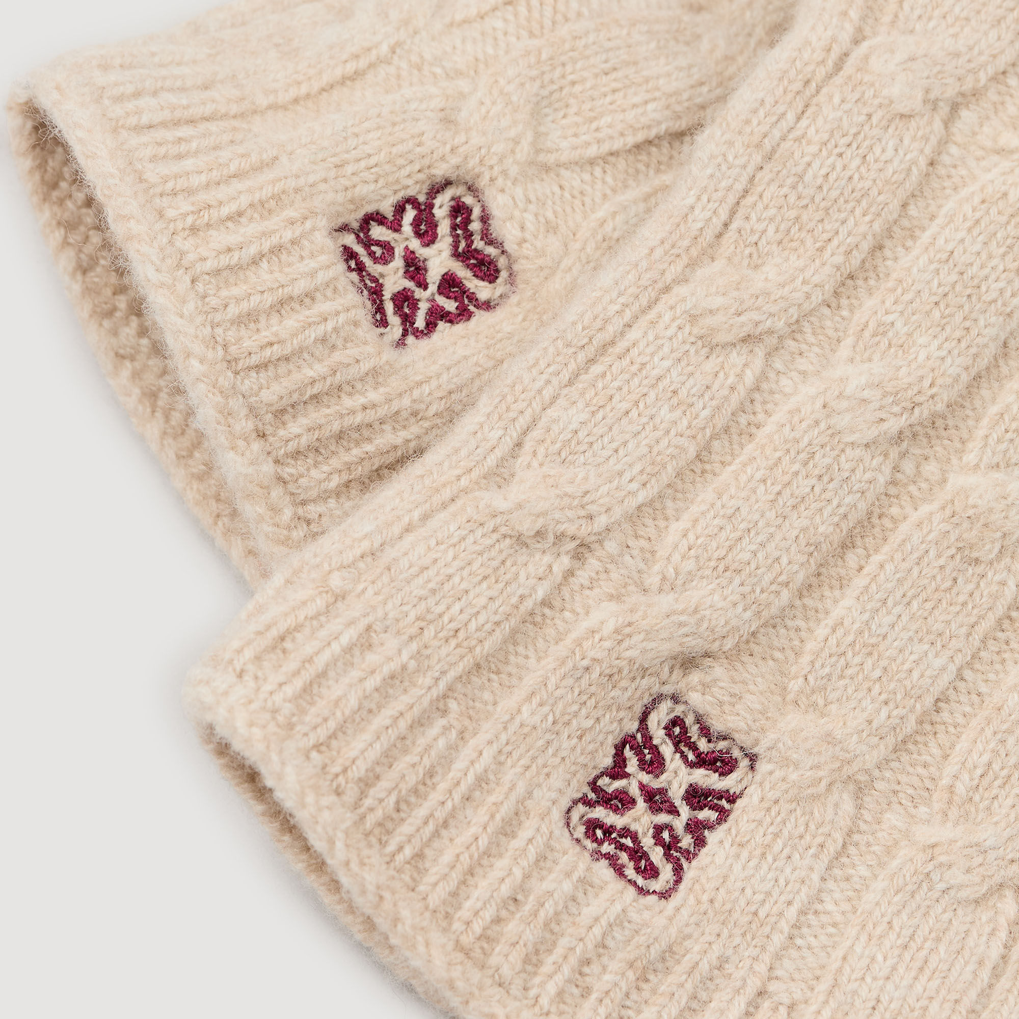 Strickhandschuhe mit Kabelmuster