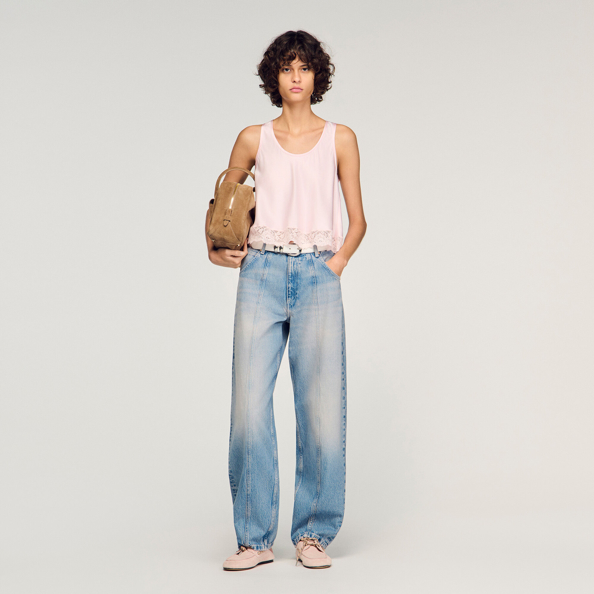Verwaschene Barrel-Jeans