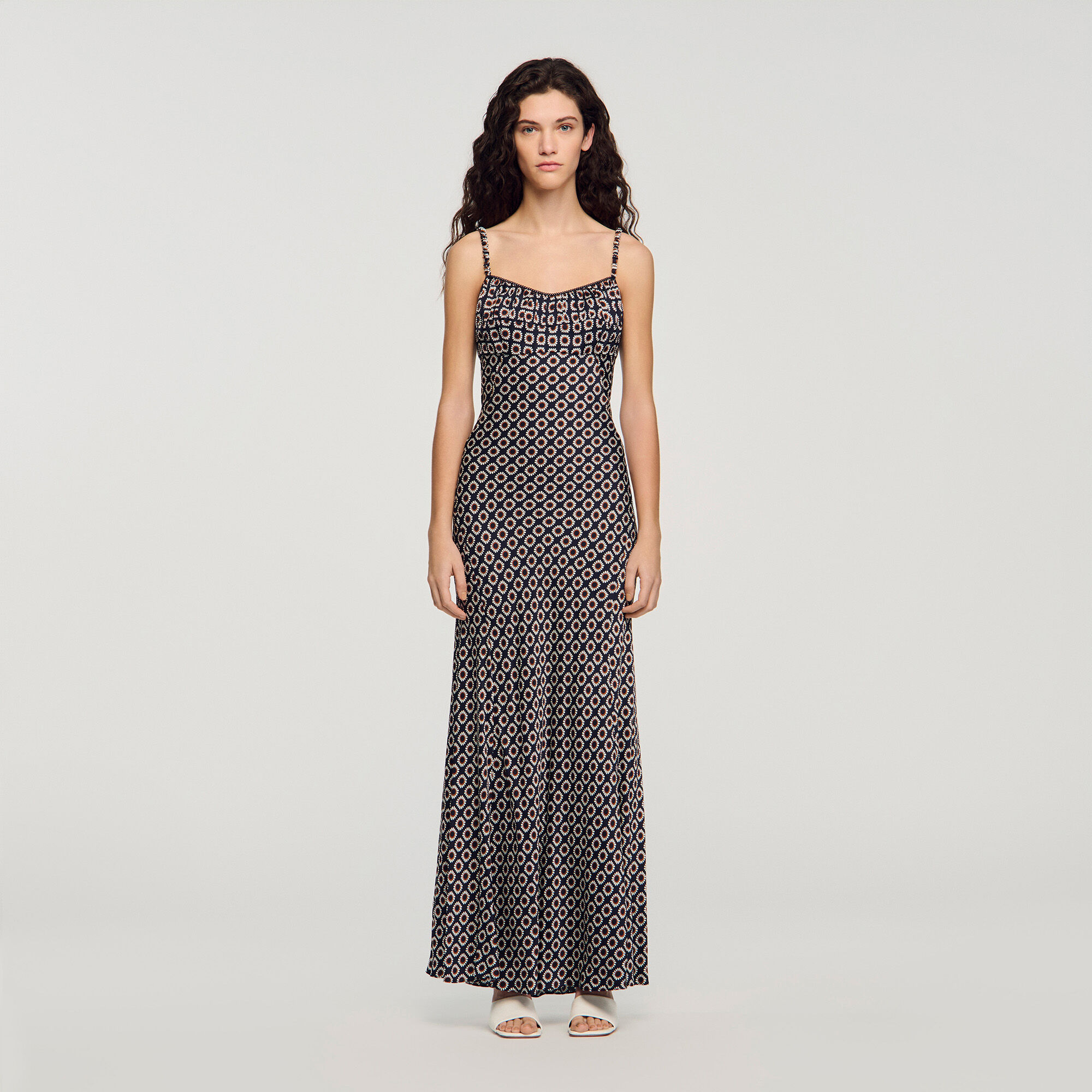 Blumiger Slip-Maxikleid