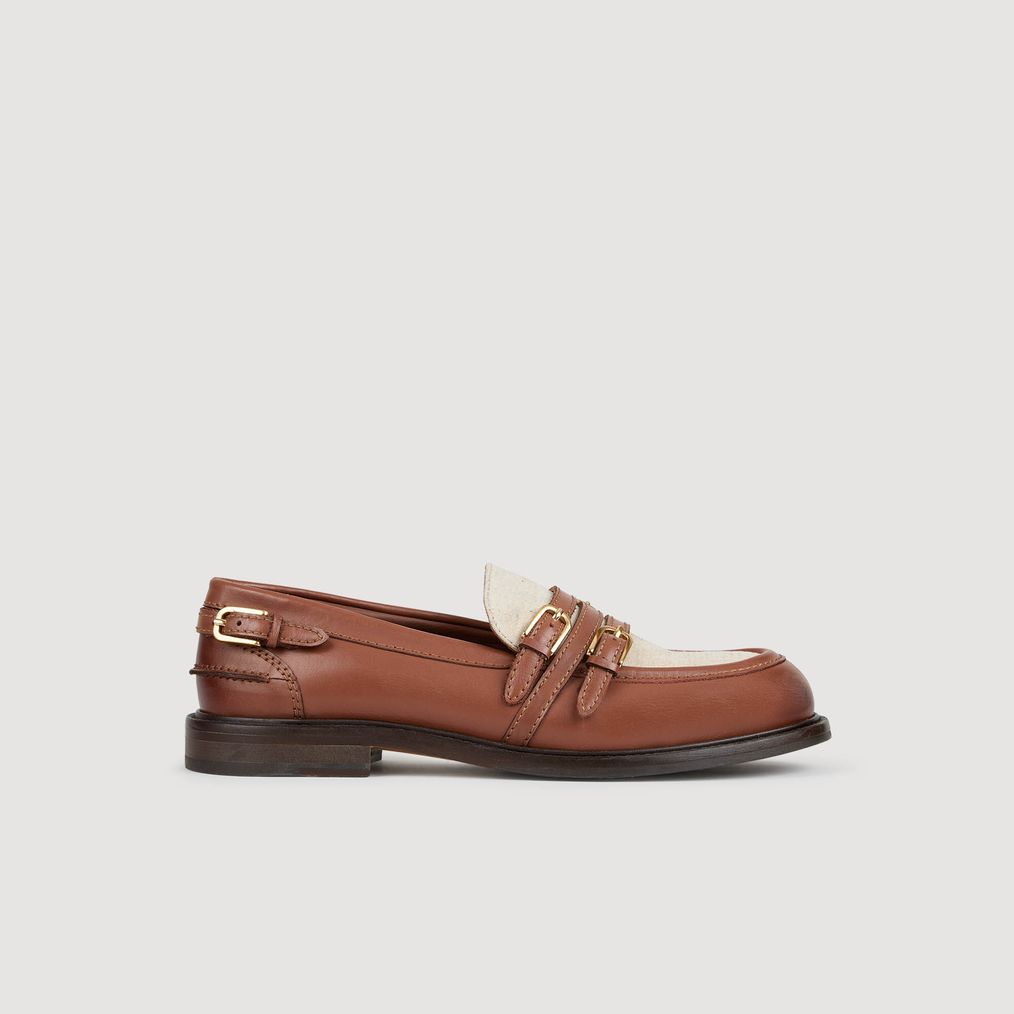 Kontrastierende Lederloafer
