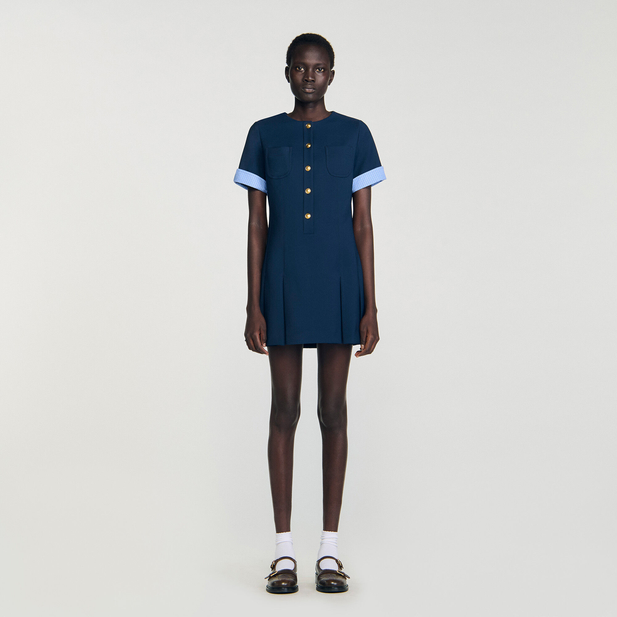 Minikleid mit Faltendetails