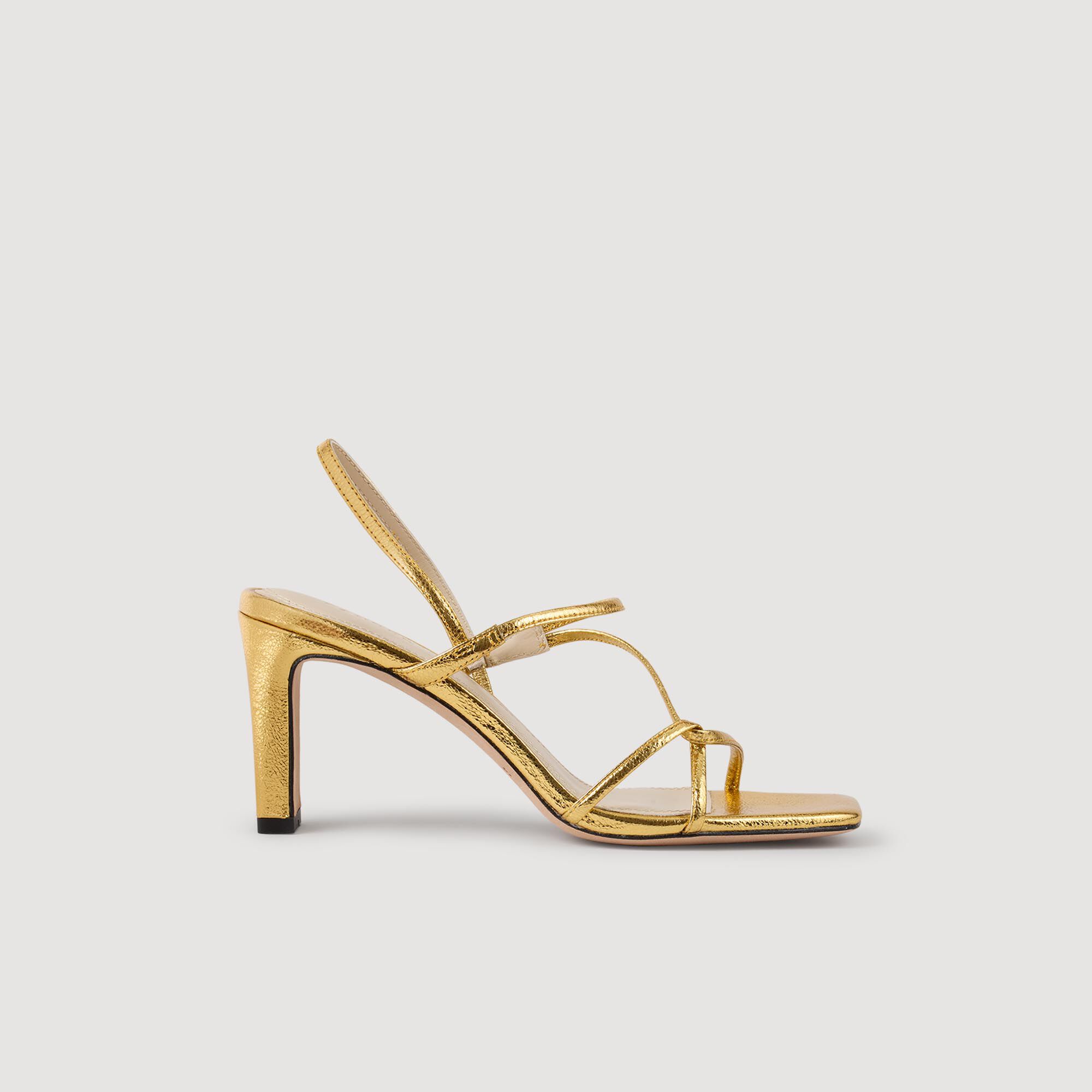 Geprägte Leder-Sandalen