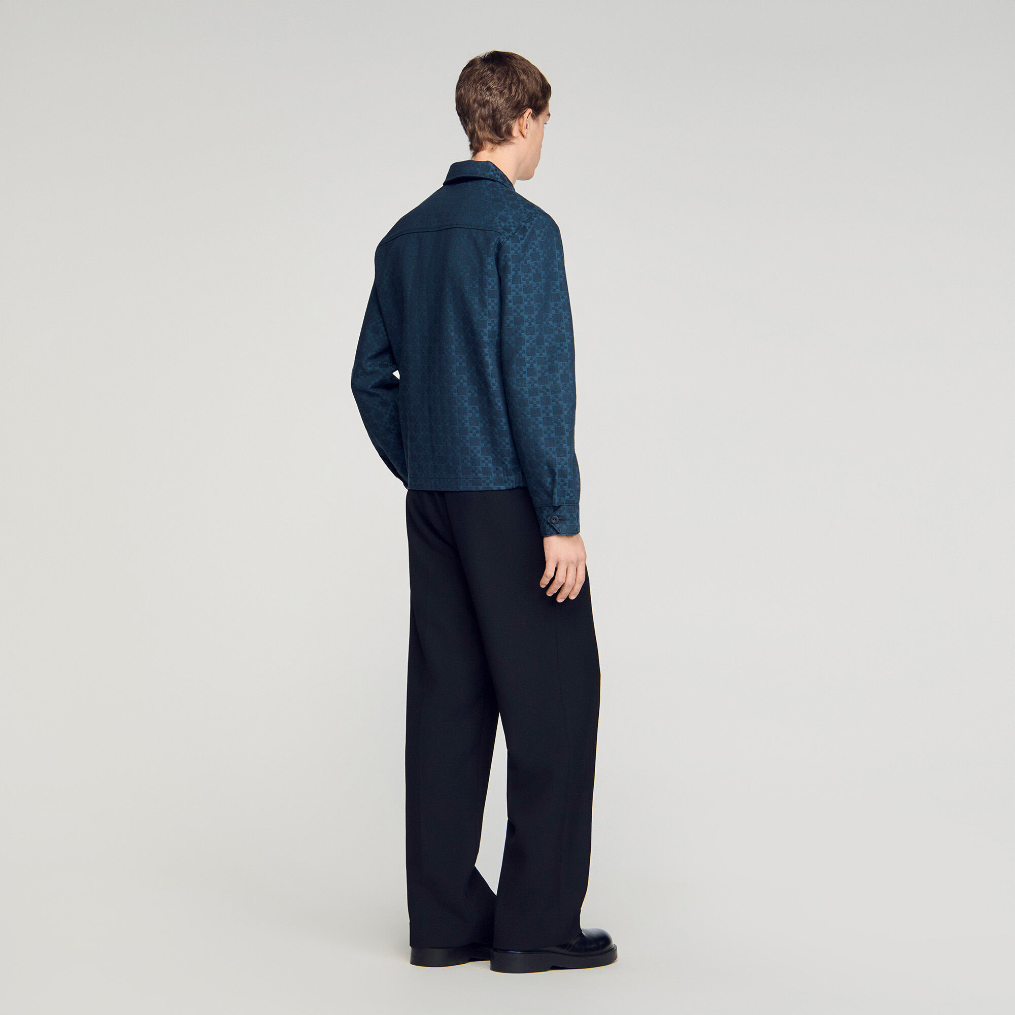 Quadrat-Kreuz Denim-Jacke