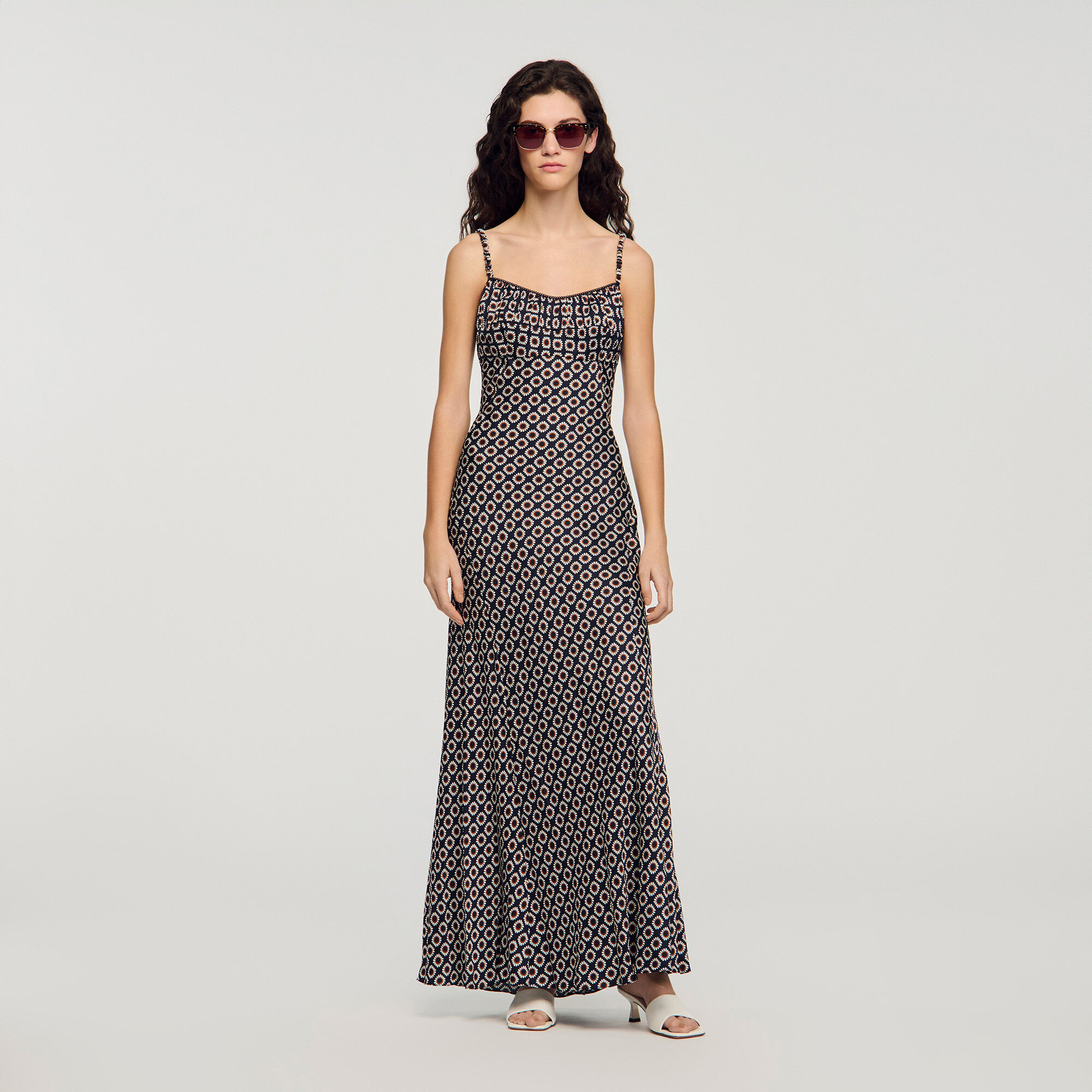 Blumiger Slip-Maxikleid