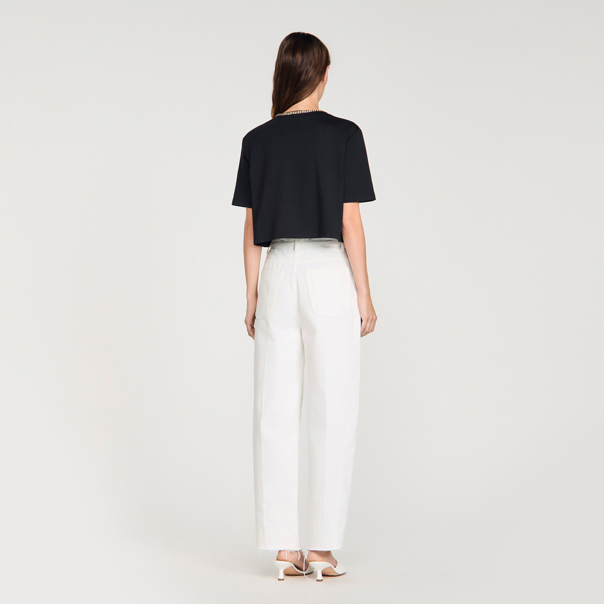 Glitzer-Crop-T-Shirt