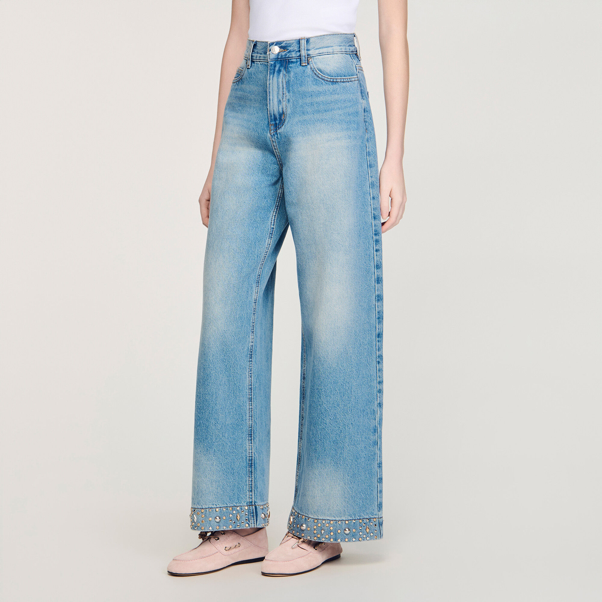 Glitzergerade Jeans