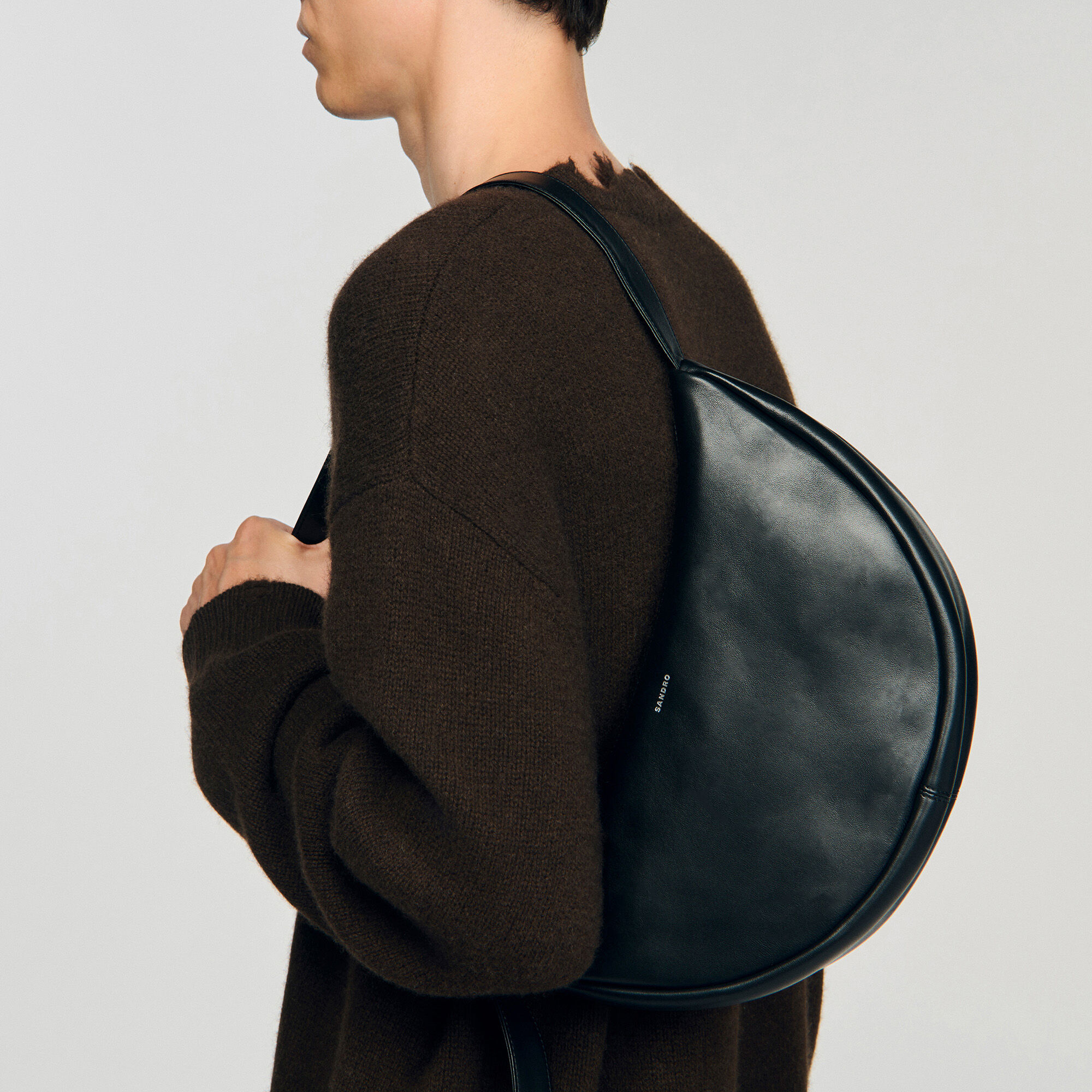 Kleine Leder-Querträger-Tasche