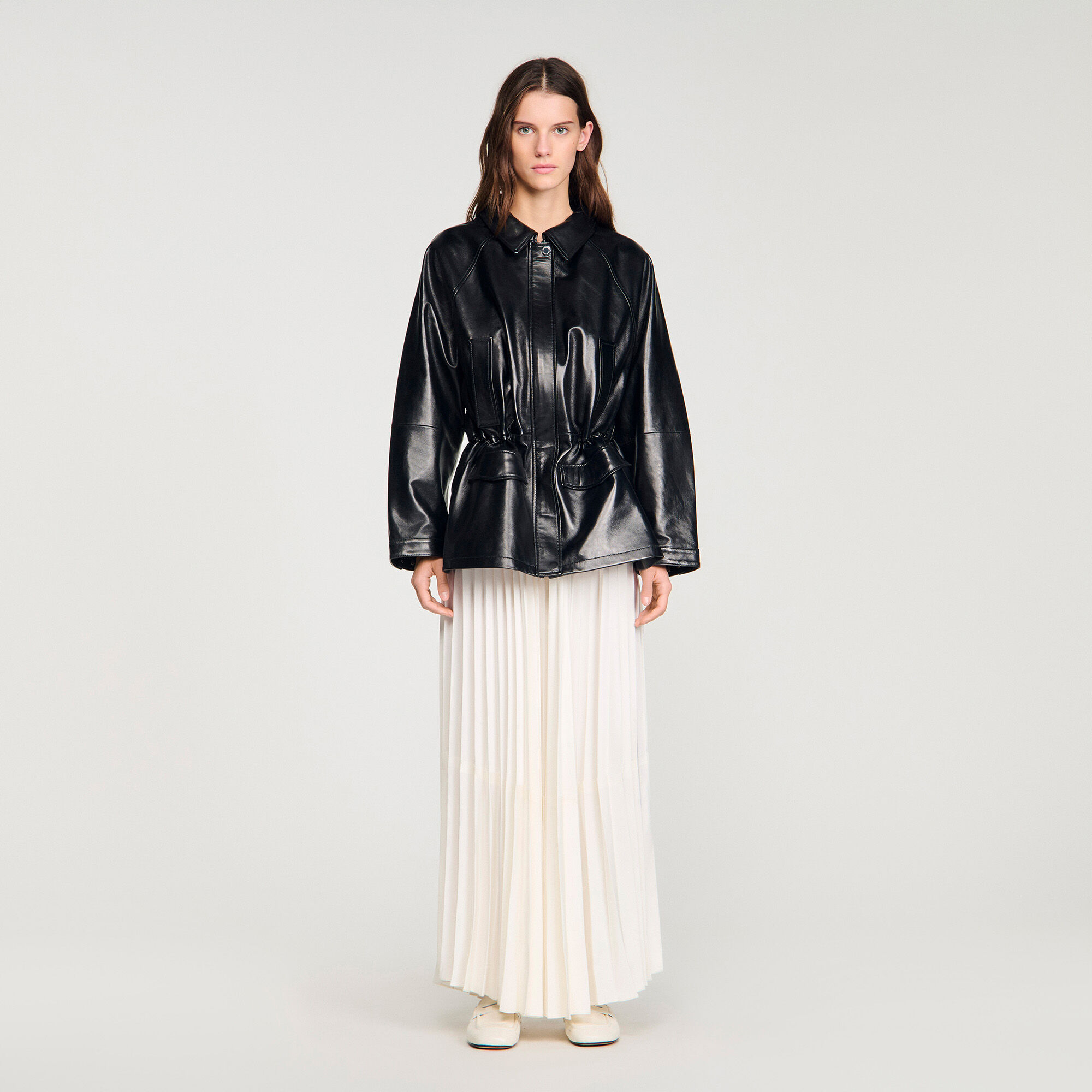Glattes Lederjacke