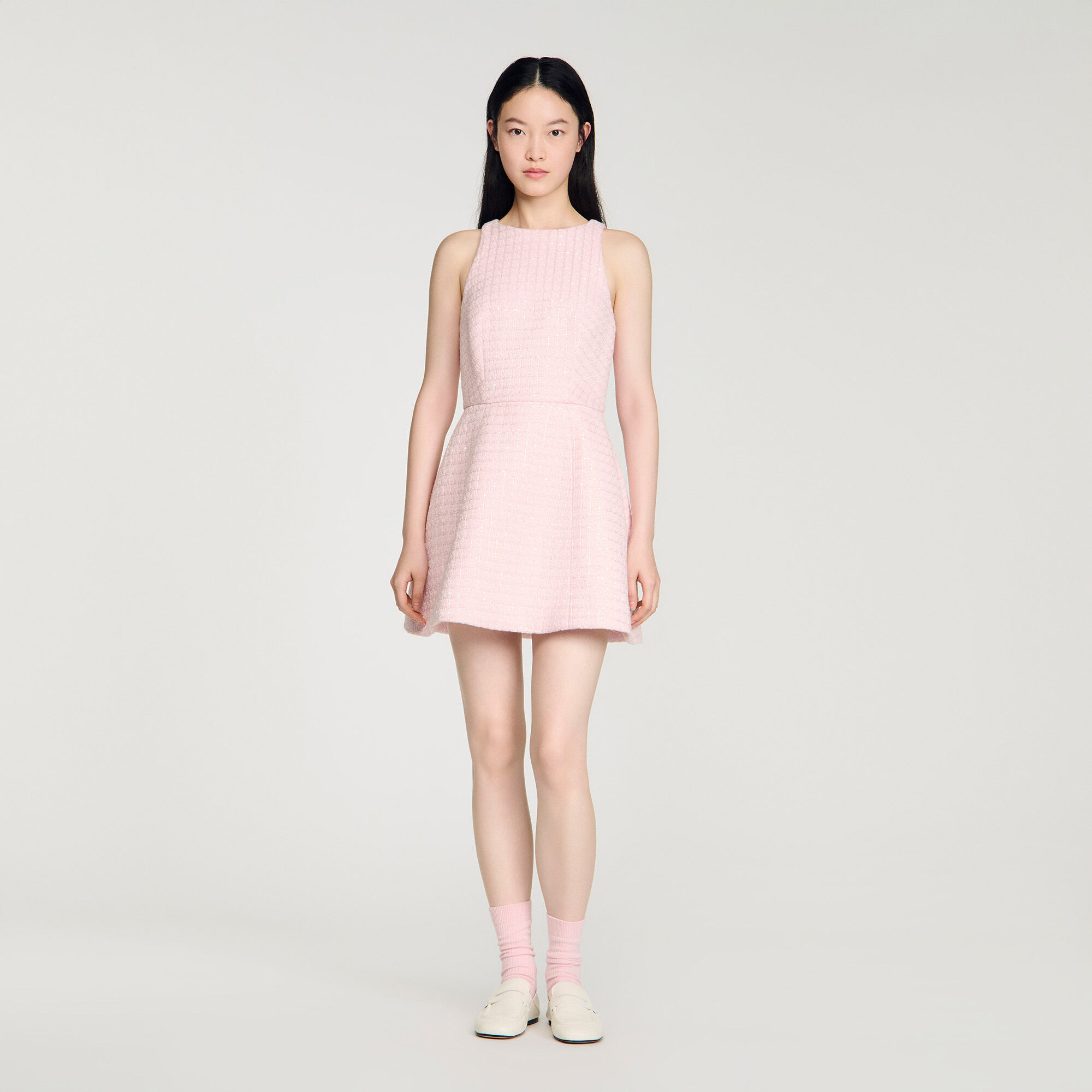 Glitzer-Tweeds mini-Kleid