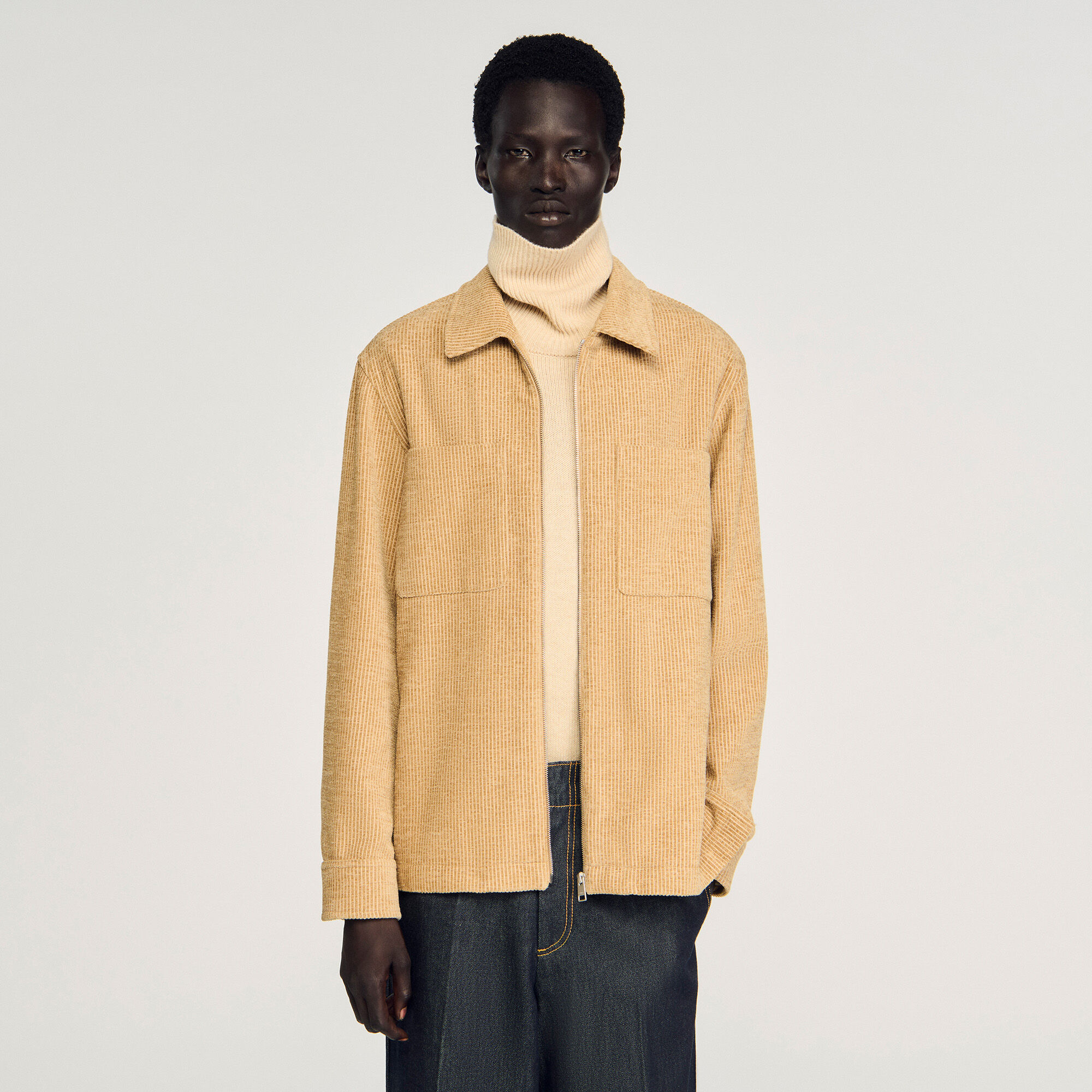 Kordhose-Reißverschluss-Overshirt