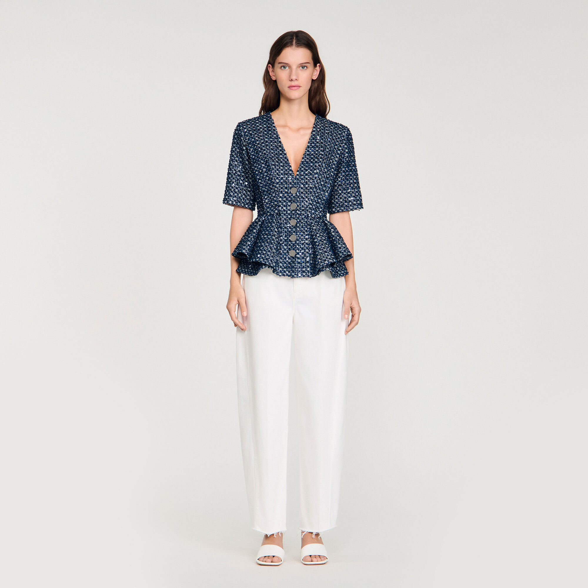 Glitzernder Peplum-BH
