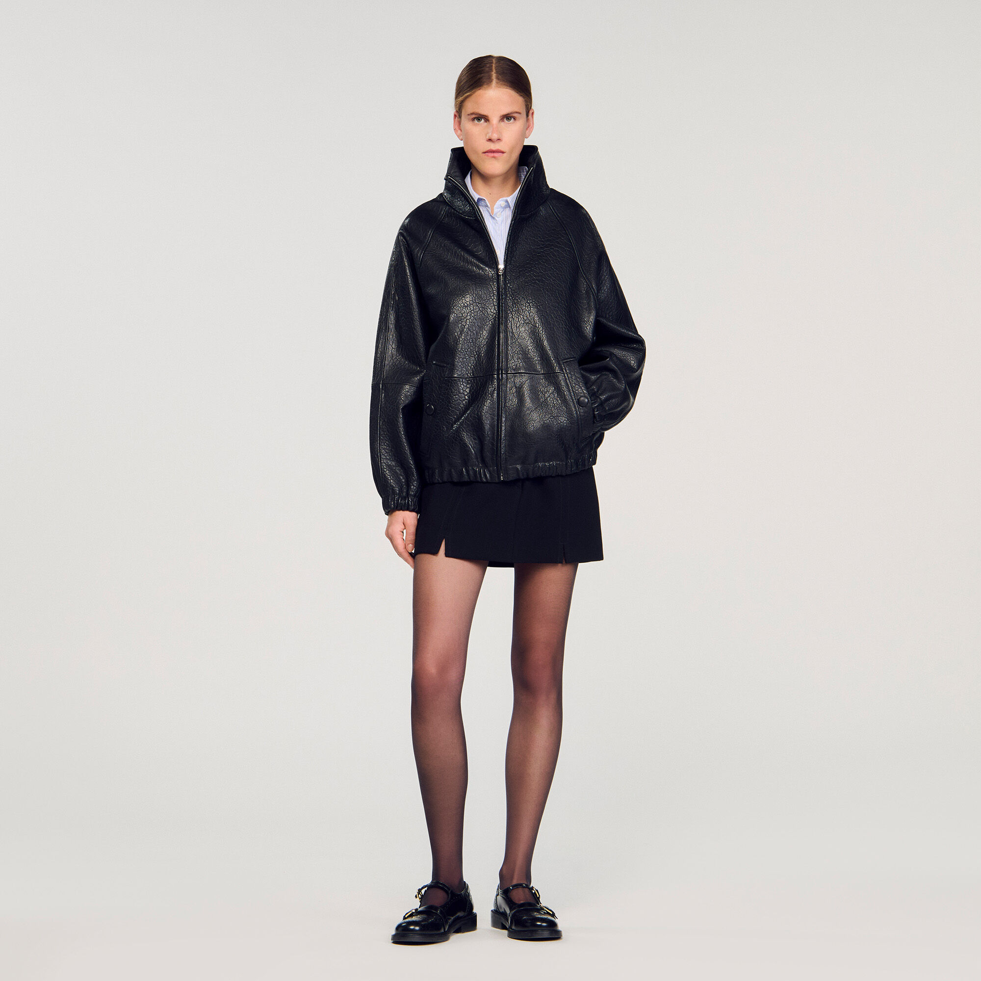 Übergrößeres Lederjacke