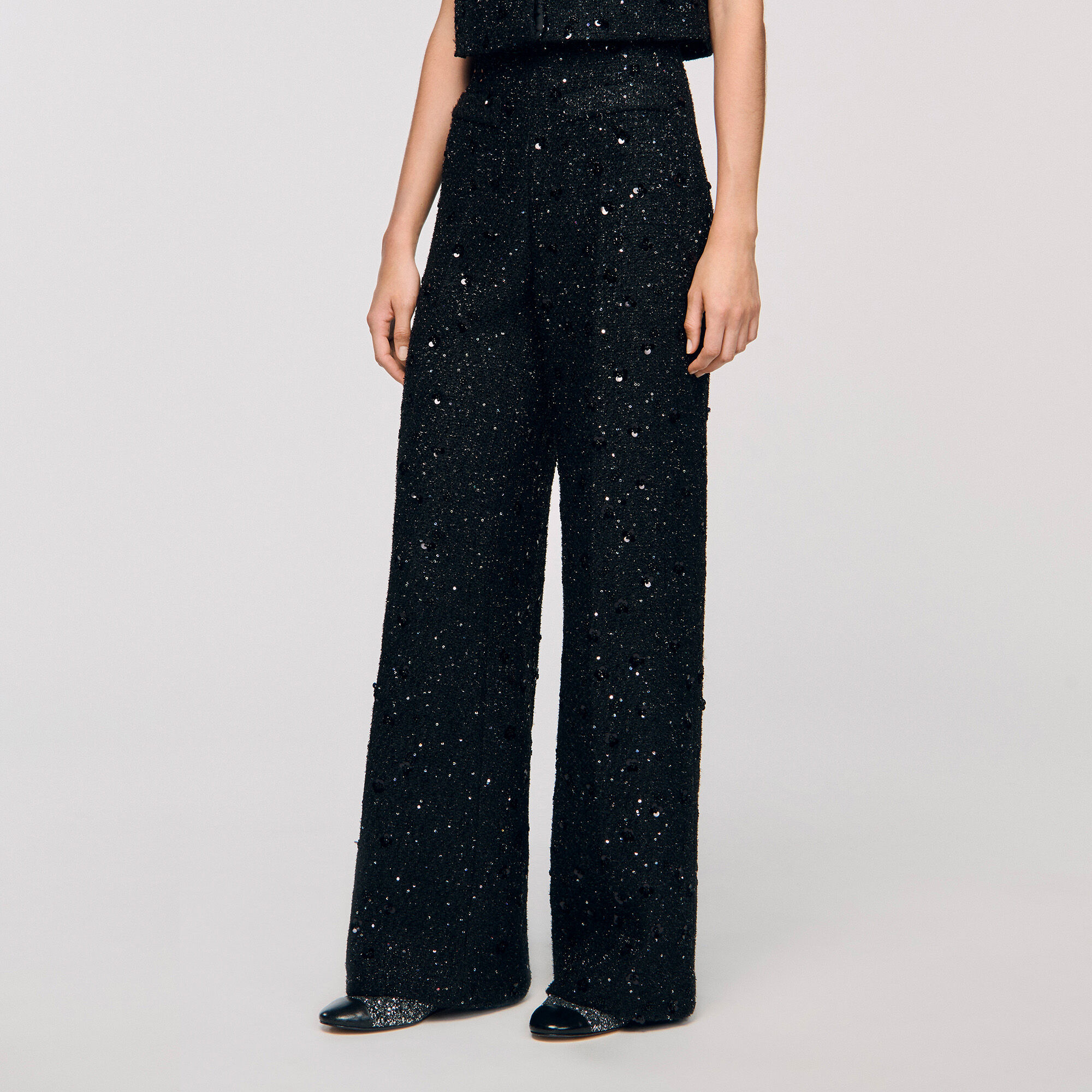 Glitzer-Tweed-Hose