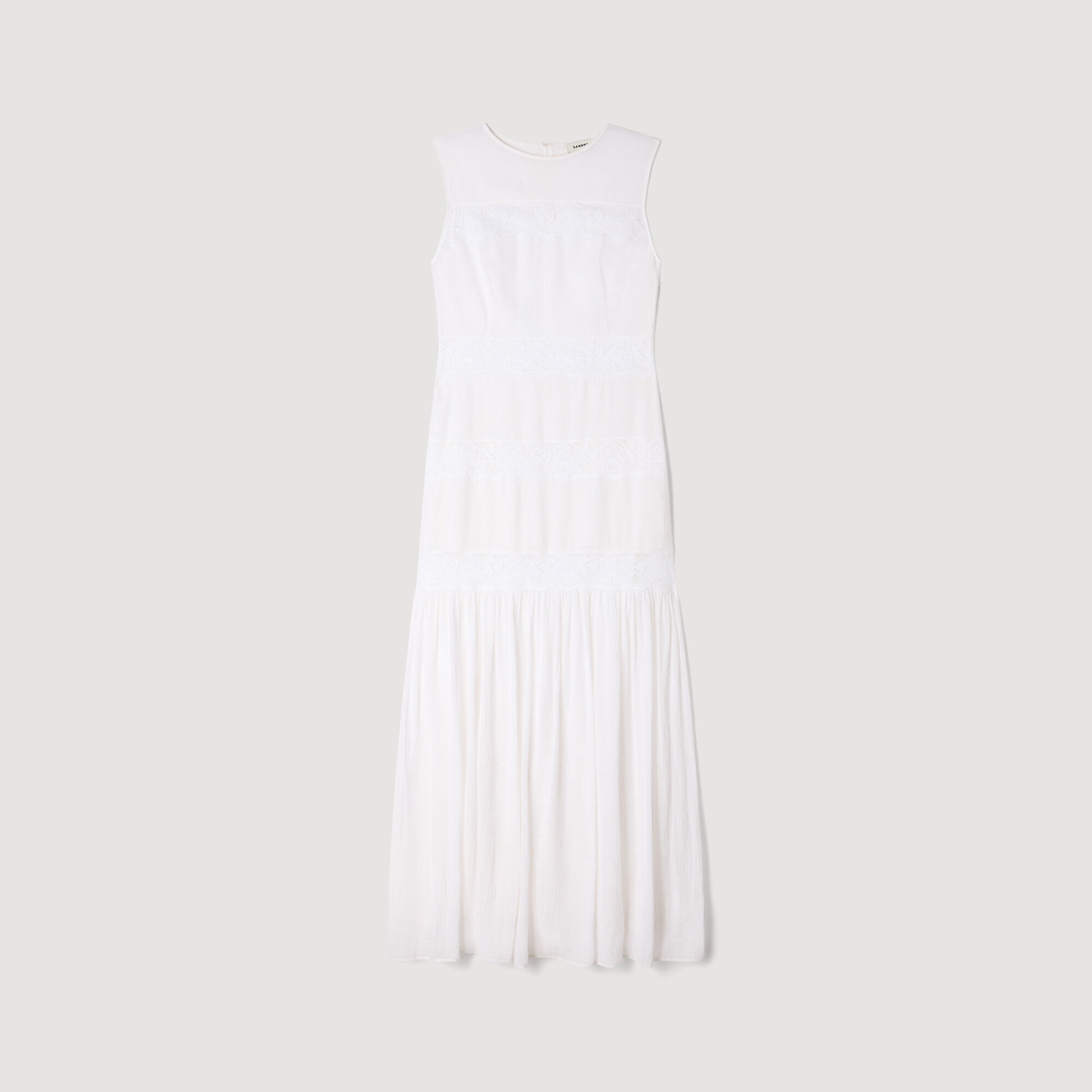 Crepon-Maxikleid