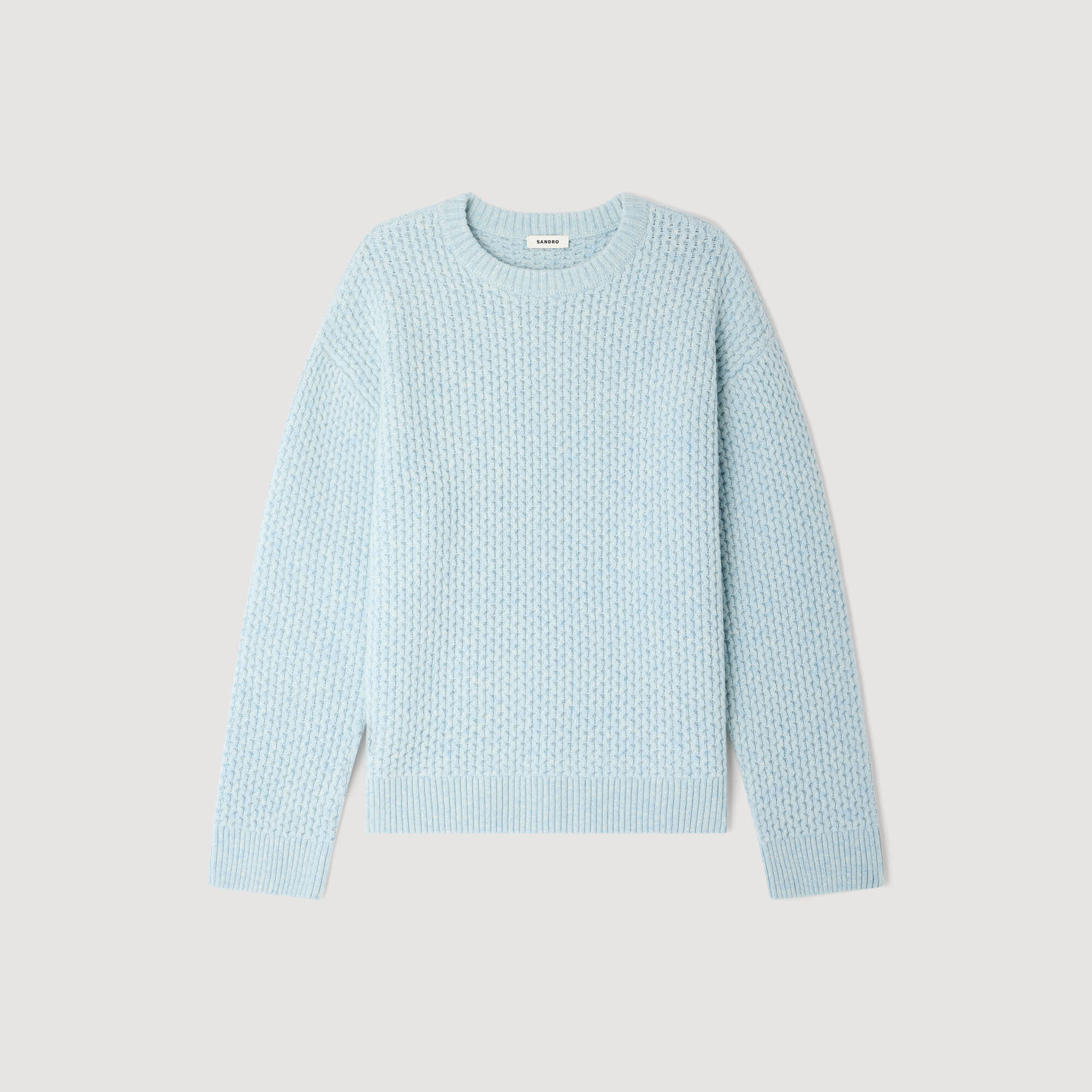 Wollpullover mit Bienenwabenmuster