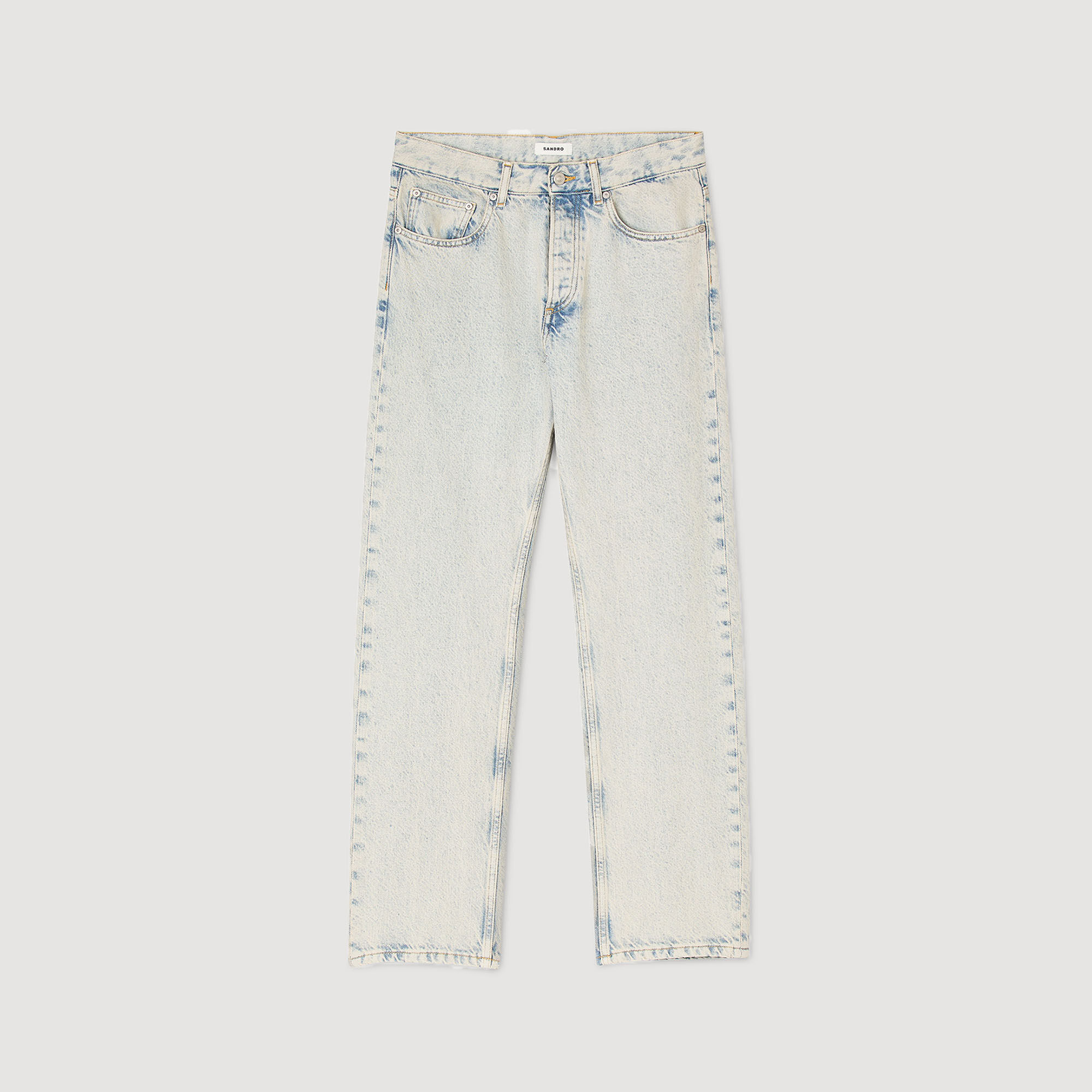 Reguläre abgenutzte Jeans